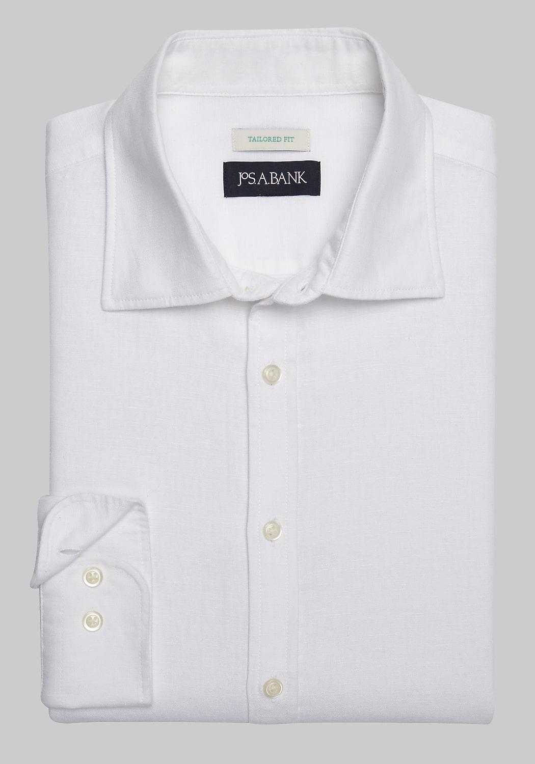 Jos. A. Bank Tailored Fit Solid Linen Blend Sportshirt - Big & Tall CLEARANCE
