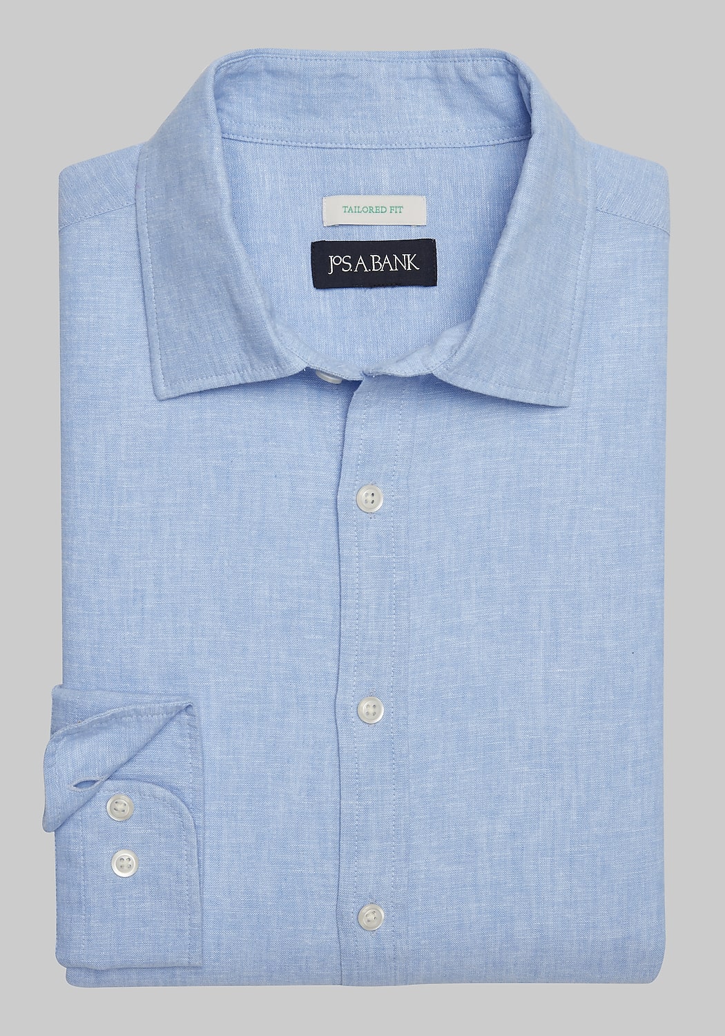 Jos. A. Bank Tailored Fit Solid Linen Blend Sportshirt CLEARANCE