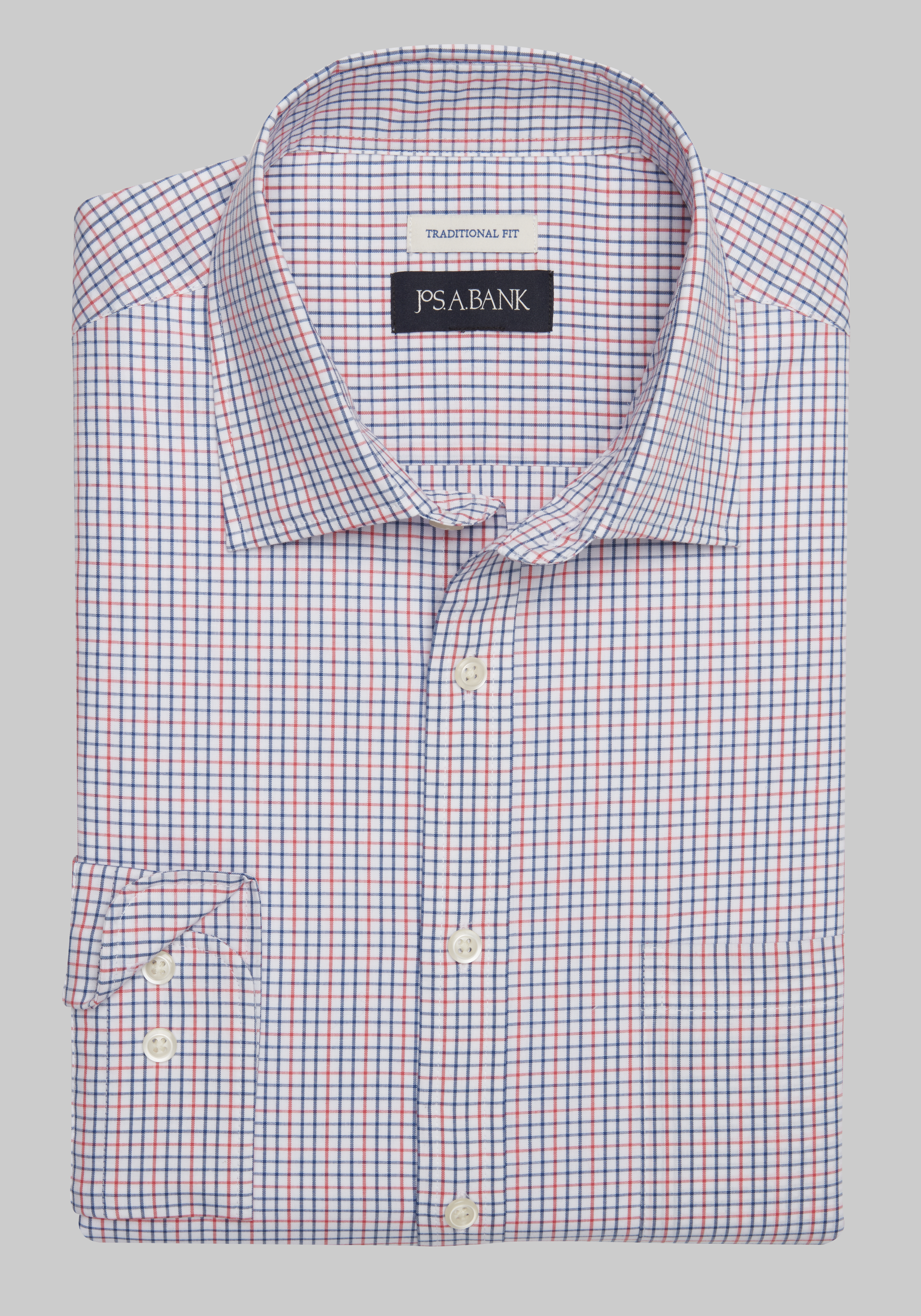 Men's CLEARANCE, Jos. A. Bank Comfort Stretch Traditional Fit Long Sleeve Sportshirt CLEARANCE - Jos A Bank
