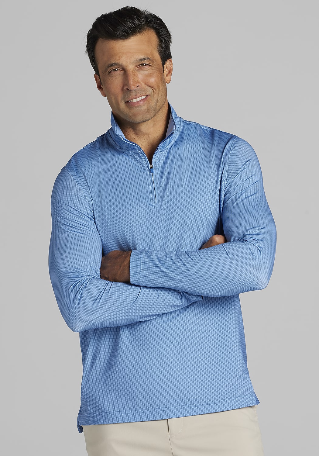 Traveler&reg; COOL<i>MOTION</i> Tailored Fit Performance 1/4 Zip Pullover CLEARANCE