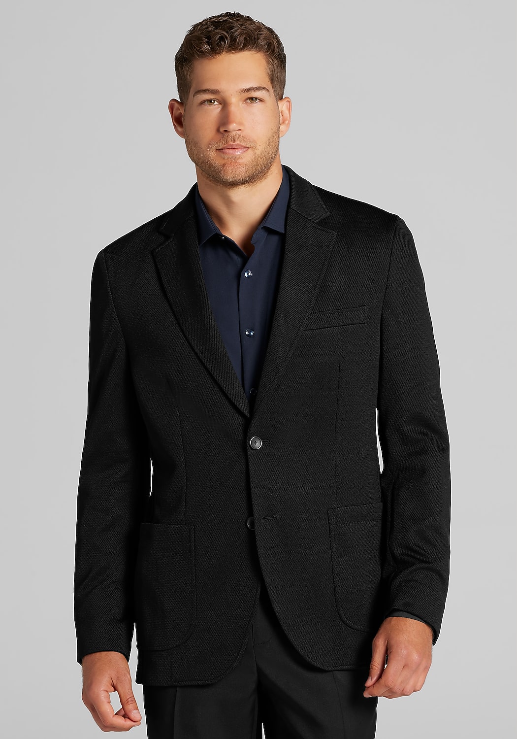 Traveler&reg; Collection Tailored Fit Tech Knit Twill Soft Jacket - Big & Tall