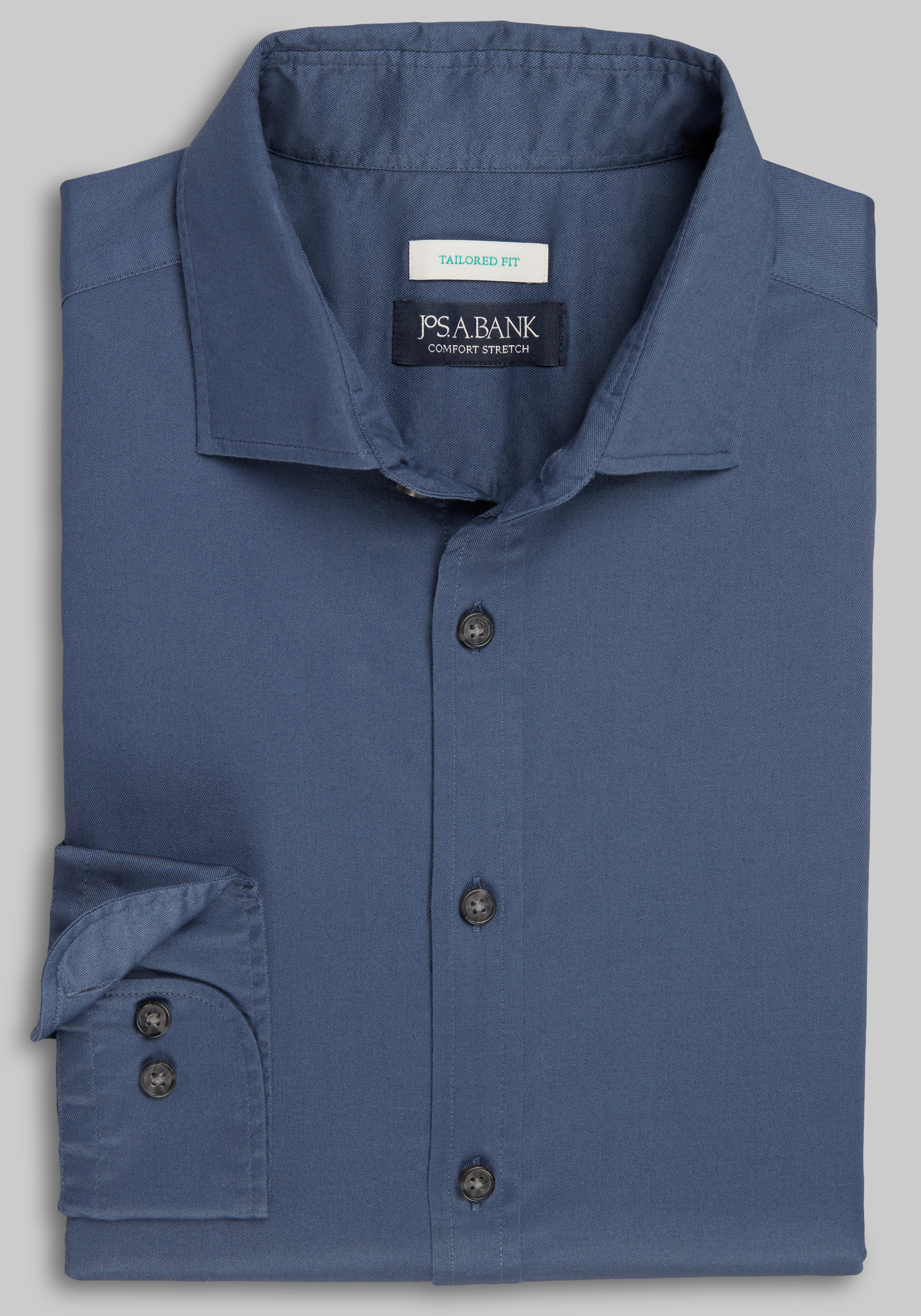 Men's FLYOUT_CATEGORY, Jos. A. Bank Tailored Fit Solid Twill Sportshirt - Big & Tall - Jos A Bank