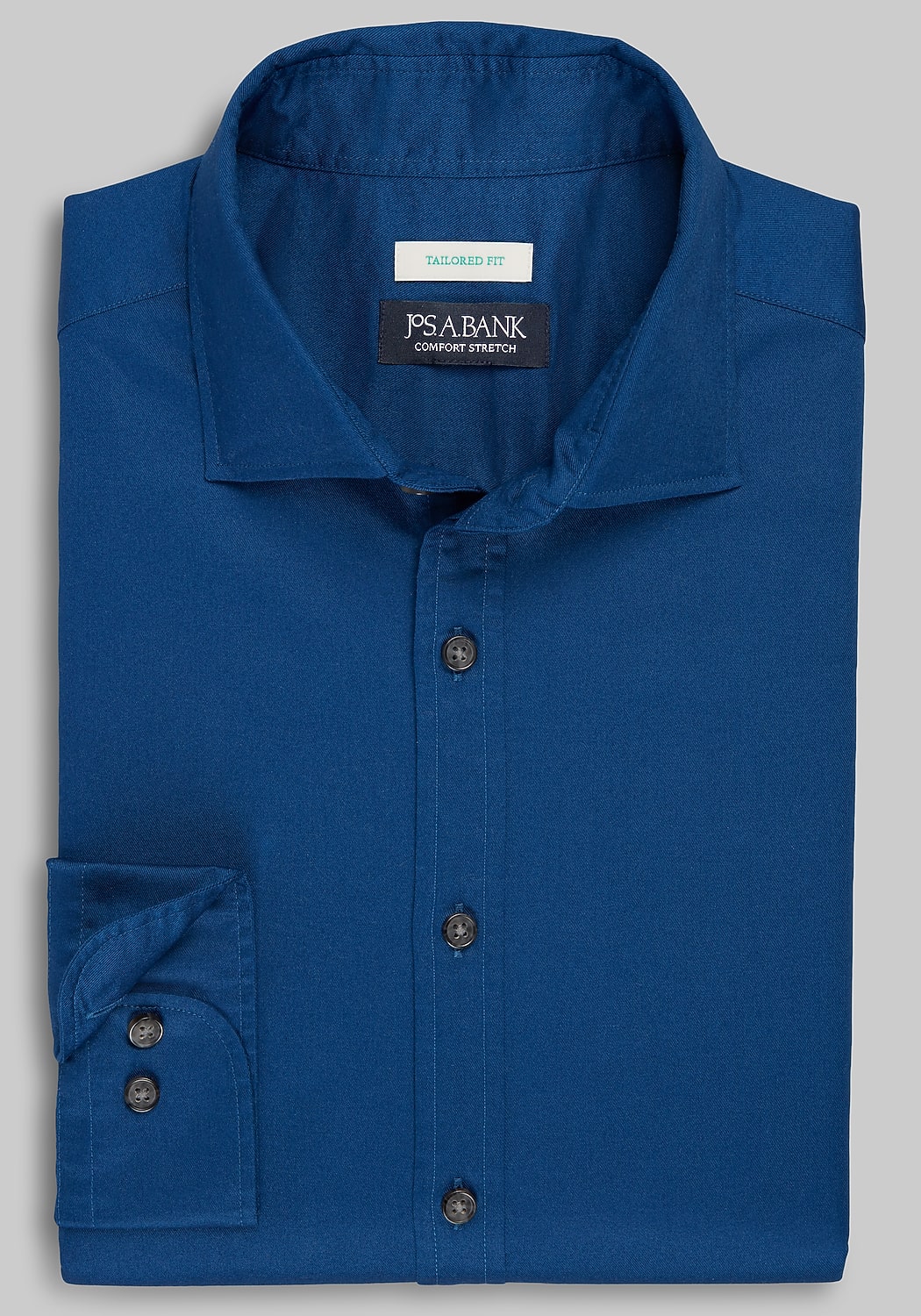 Jos. A. Bank Tailored Fit Solid Twill Sportshirt