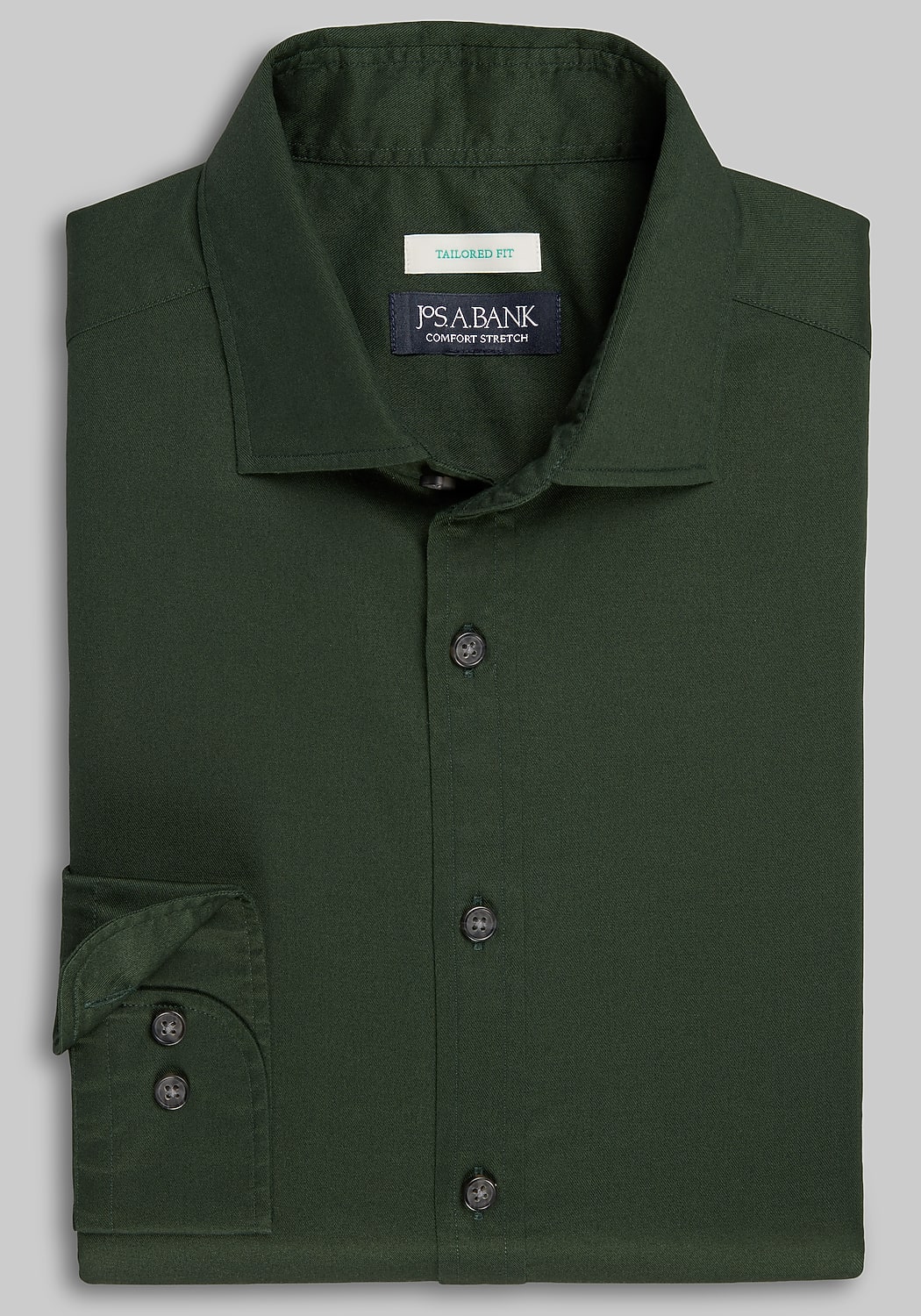 Jos. A. Bank Tailored Fit Solid Twill Sportshirt CLEARANCE