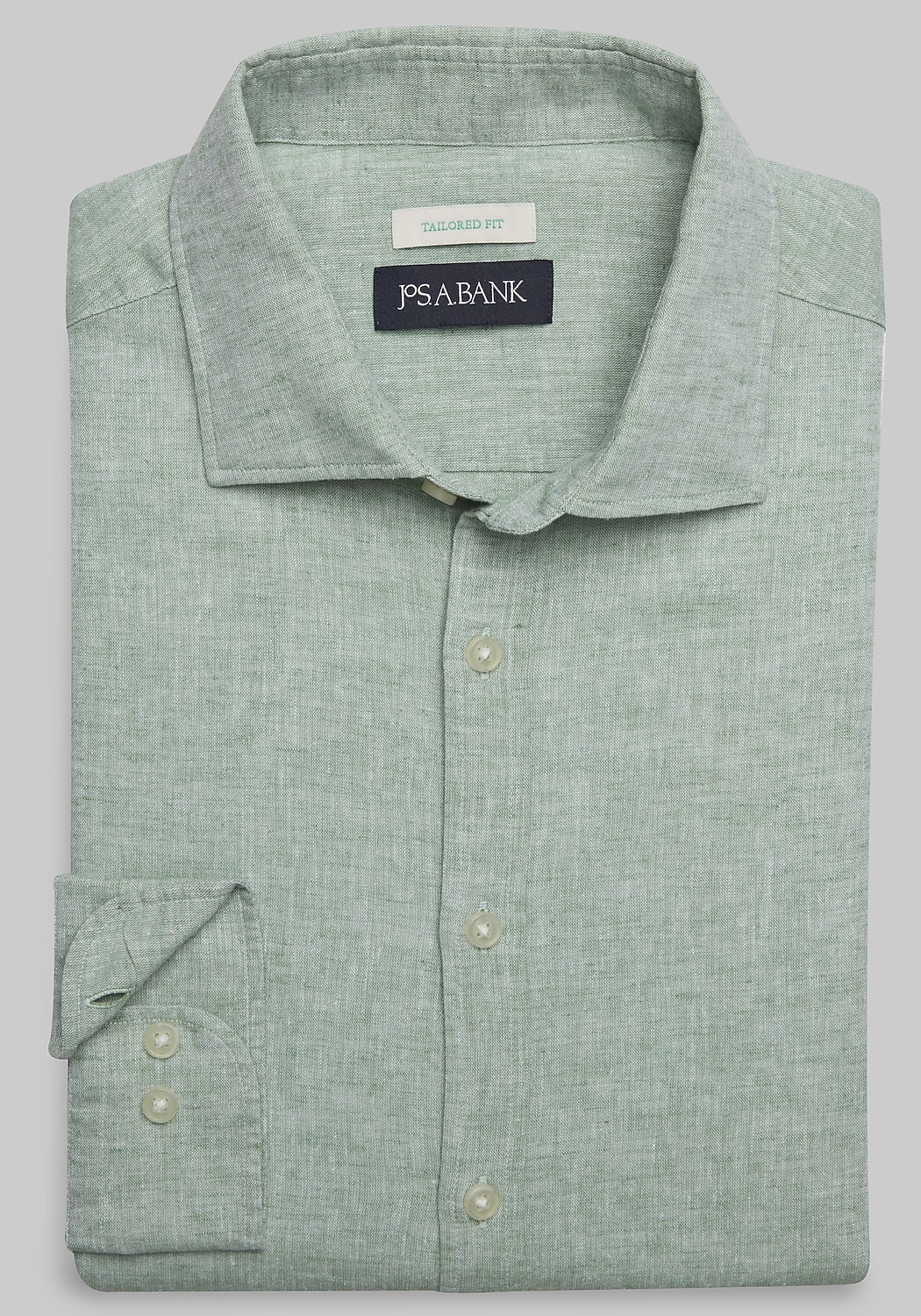 Jos. A. Bank Tailored Fit Linen Blend Long Sleeve Sportshirt CLEARANCE