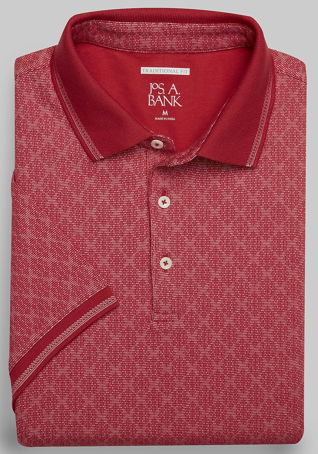 Traveler&reg; Collection Traditional Fit Comfort Stretch Jacquard Polo CLEARANCE