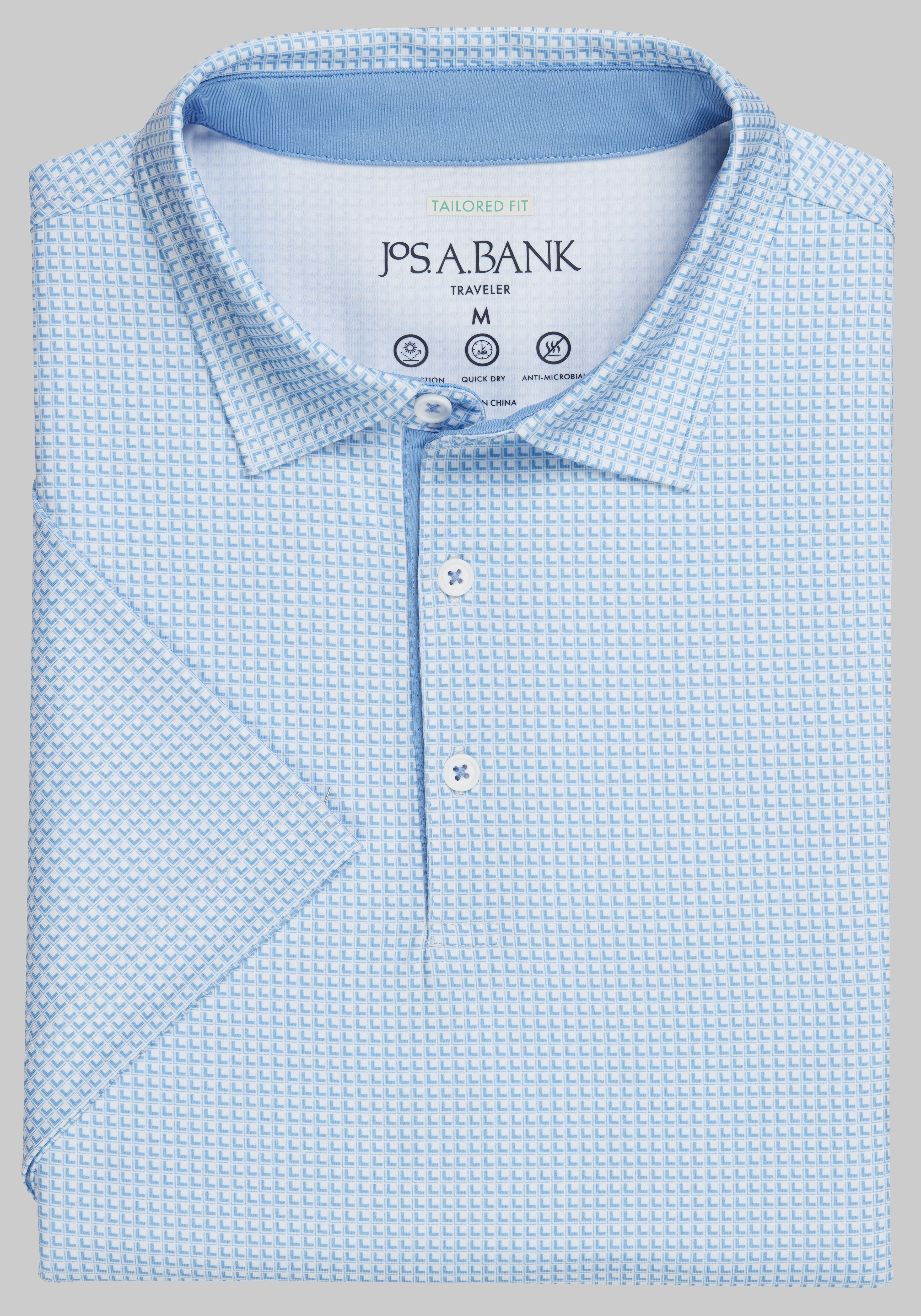 Men's CLEARANCE, Traveler&reg; Collection Tailored Fit Performance Polo CLEARANCE - Jos A Bank