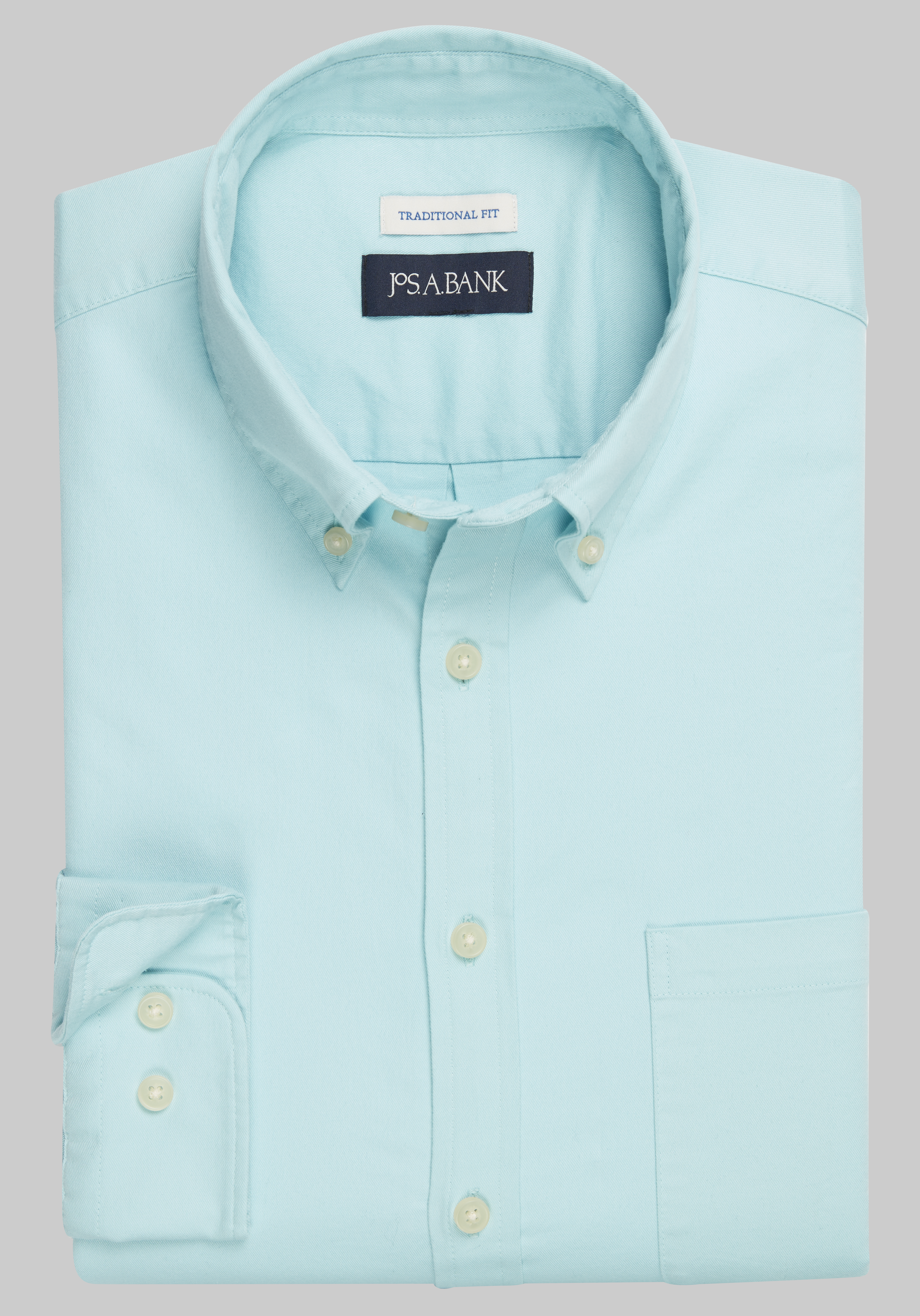 Men's CLEARANCE, Jos. A. Bank Comfort Stretch Traditional Fit Long Sleeve Twill Sportshirt - Big & Tall CLEARANCE - Jos A Bank