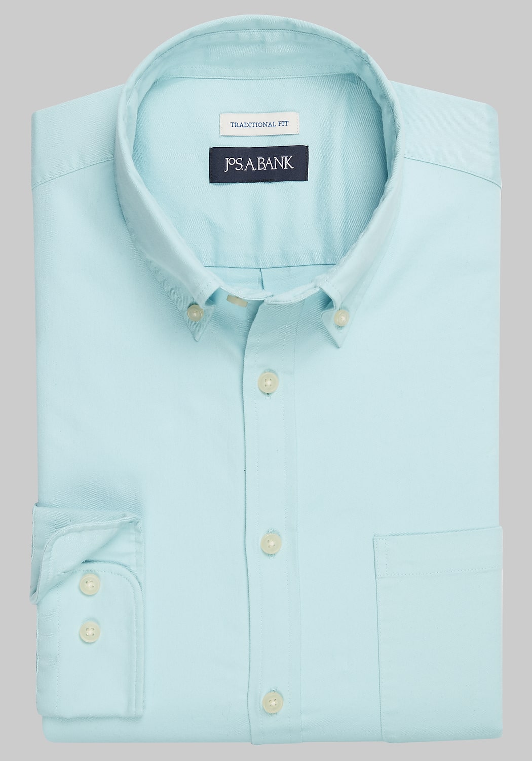 Jos. A. Bank Comfort Stretch Traditional Fit Long Sleeve Twill Sportshirt - Big & Tall CLEARANCE