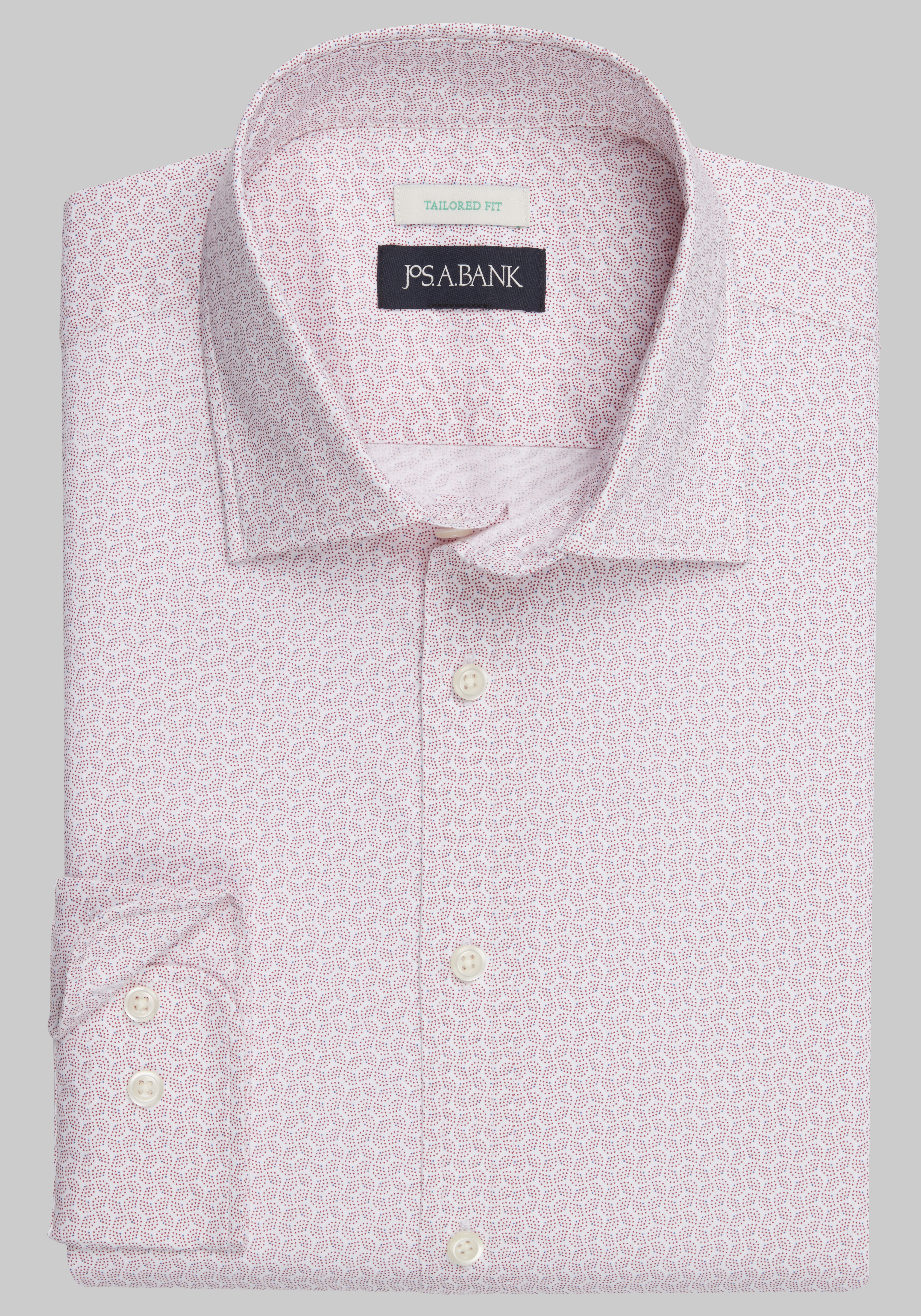 Men's CLEARANCE, Jos. A. Bank Comfort Stretch Tailored Fit Mosaic Long Sleeve Sportshirt CLEARANCE - Jos A Bank