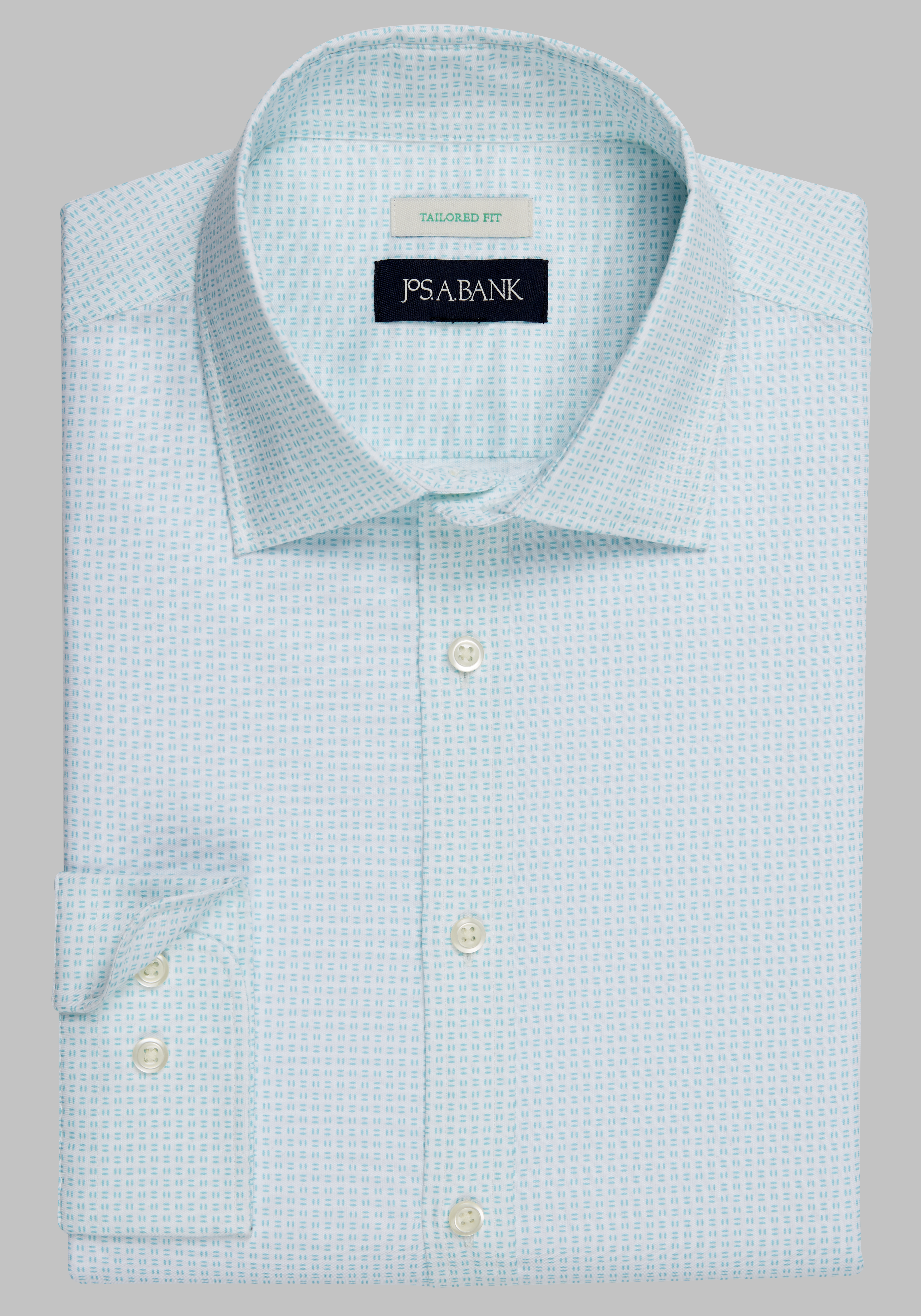 Men's Casual Tops, Jos. A. Bank Comfort Stretch Tailored Fit Dash Long Sleeve Sportshirt CLEARANCE - Jos A Bank