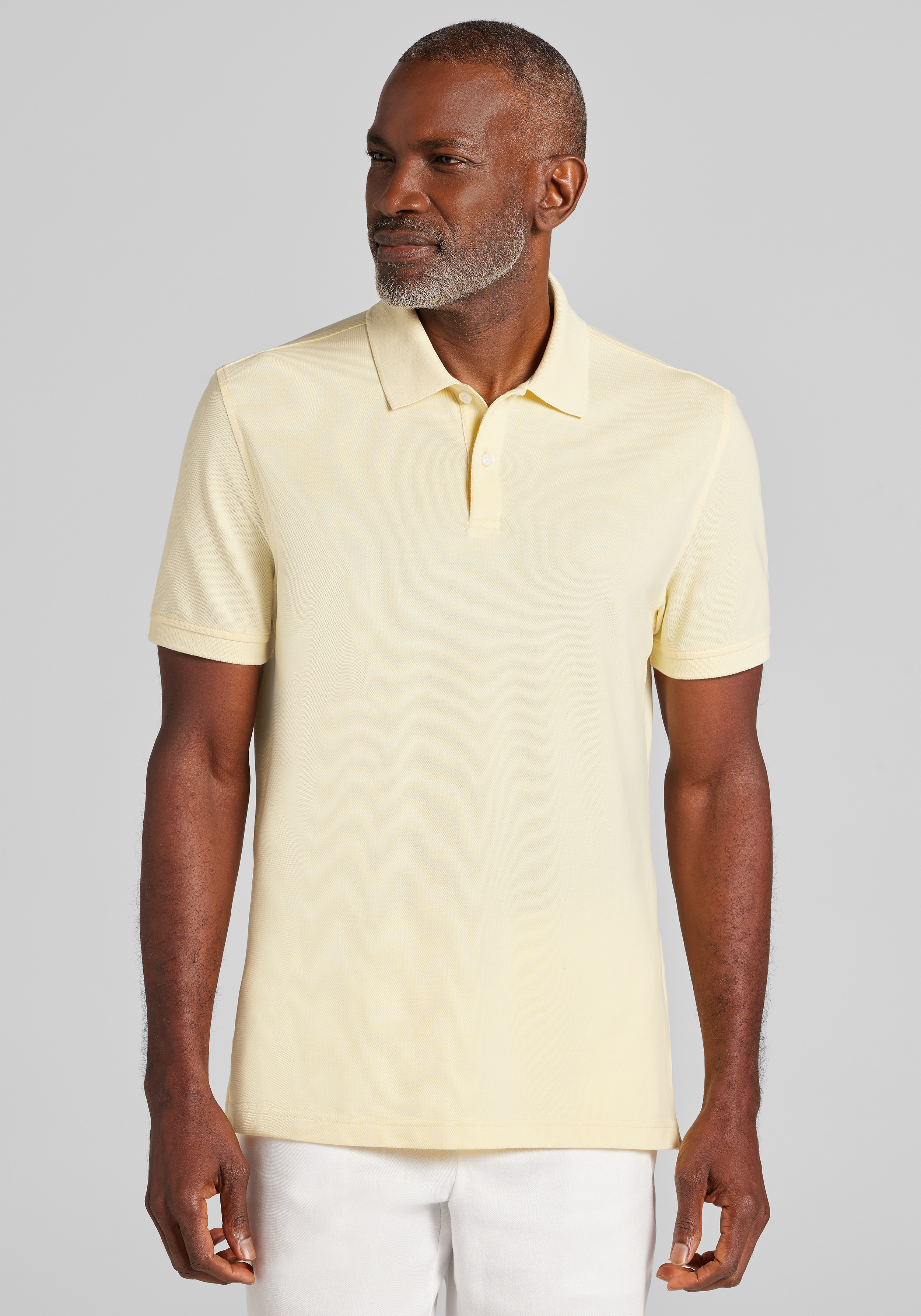 Men's Casual Tops, Jos. A. Bank Comfort Stretch Tailored Fit Pique Polo - Jos A Bank