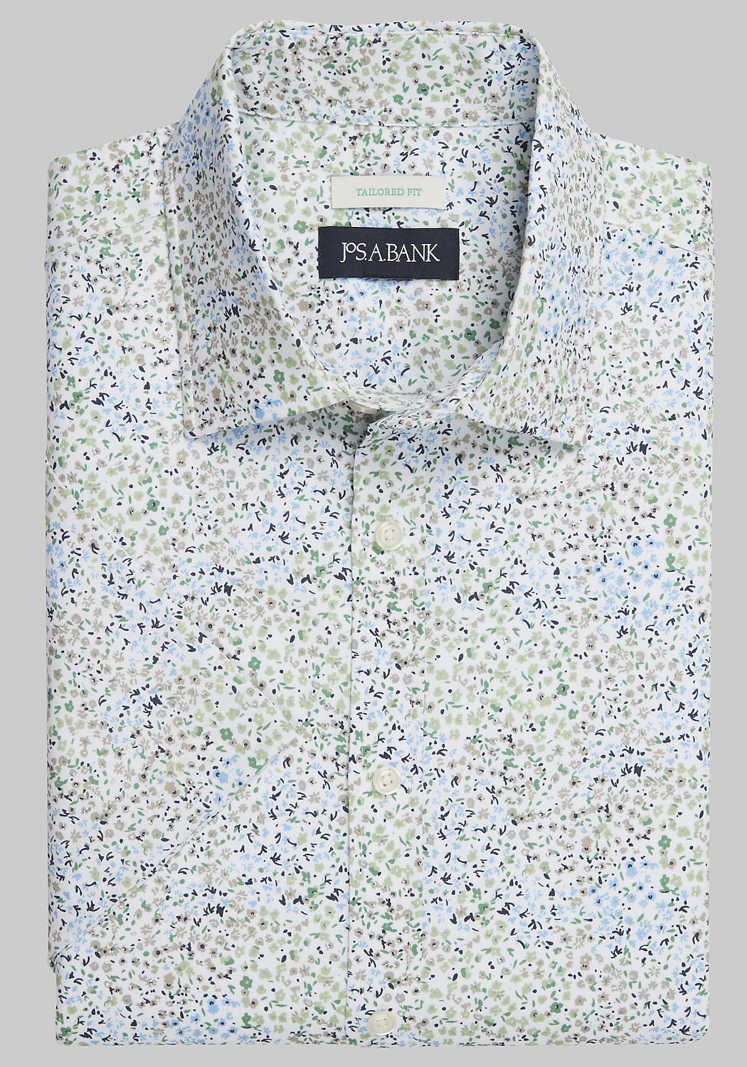 Jos. A. Bank Tailored Fit Comfort Stretch Splatter Short Sleeve Sportshirt CLEARANCE