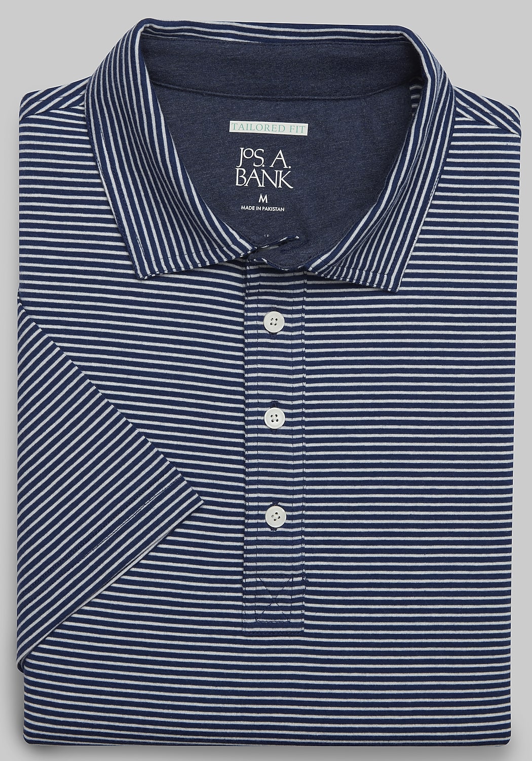 Jos. A. Bank Tailored Fit Comfort Stretch Stripe Polo CLEARANCE
