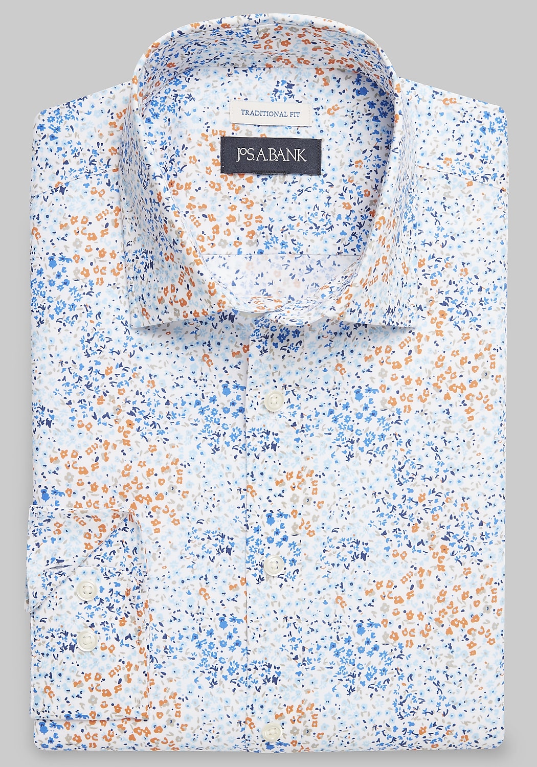 Jos. A. Bank Comfort Stretch Traditional Fit Floral Long Sleeve Sportshirt CLEARANCE