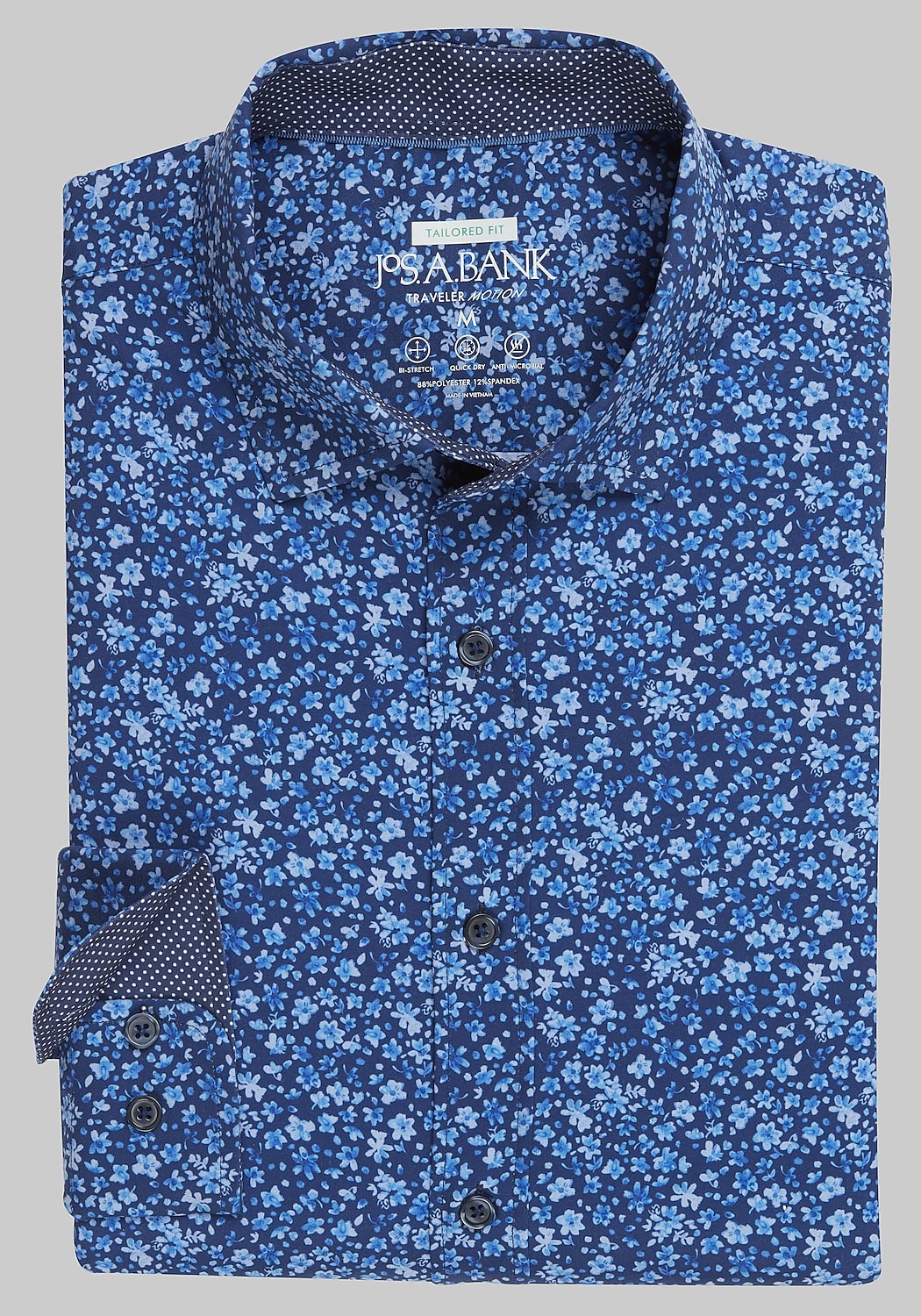 Traveler Collection Tailored Fit Floral 4-Way Stretch Sportshirt CLEARANCE