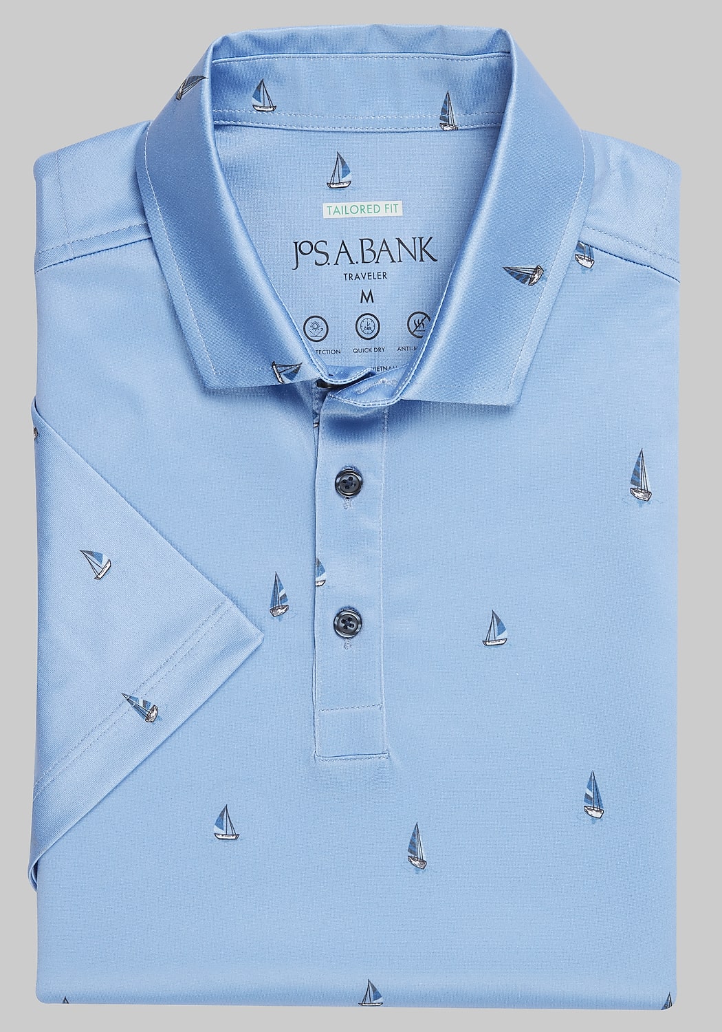 Traveler Collection Tailored Fit Sailboat Performance Golf Polo CLEARANCE