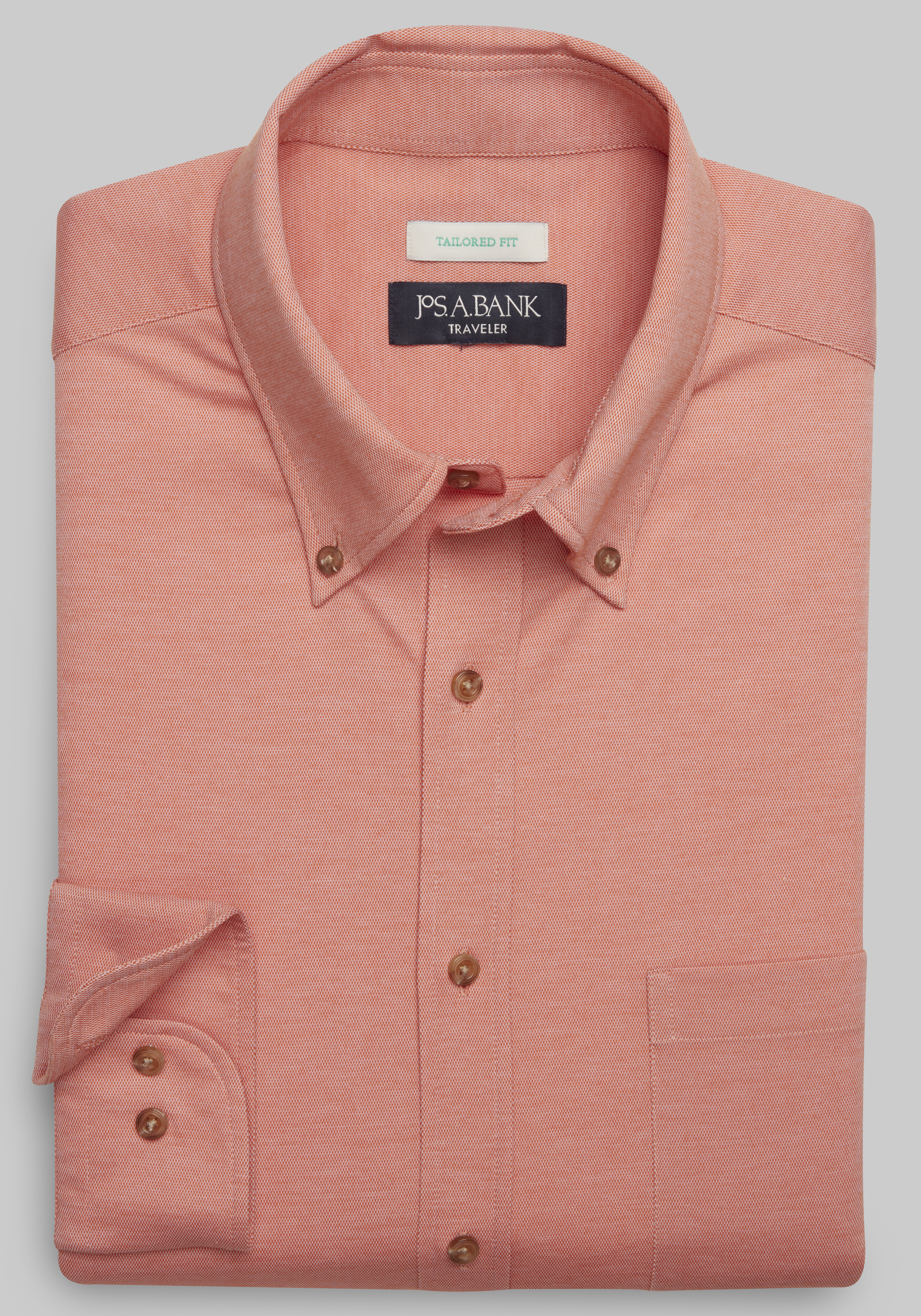Men's Casual Tops, Traveler Collection Tailored Fit Performance Pique Sportshirt - Jos A Bank