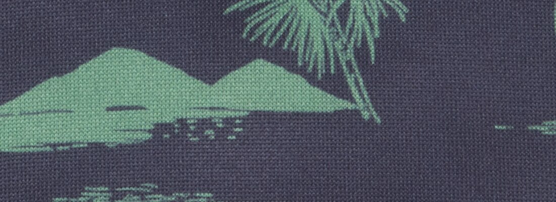 Color Navy Green Palm