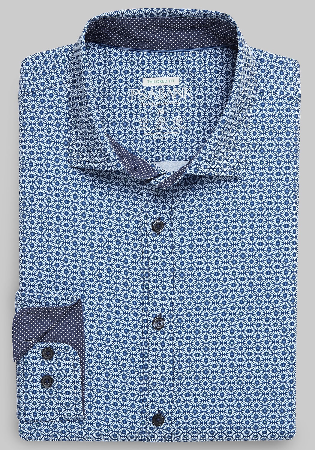 Traveler Motion Tailored Fit 4-Way Stretch Geo Sportshirt - Big & Tall CLEARANCE