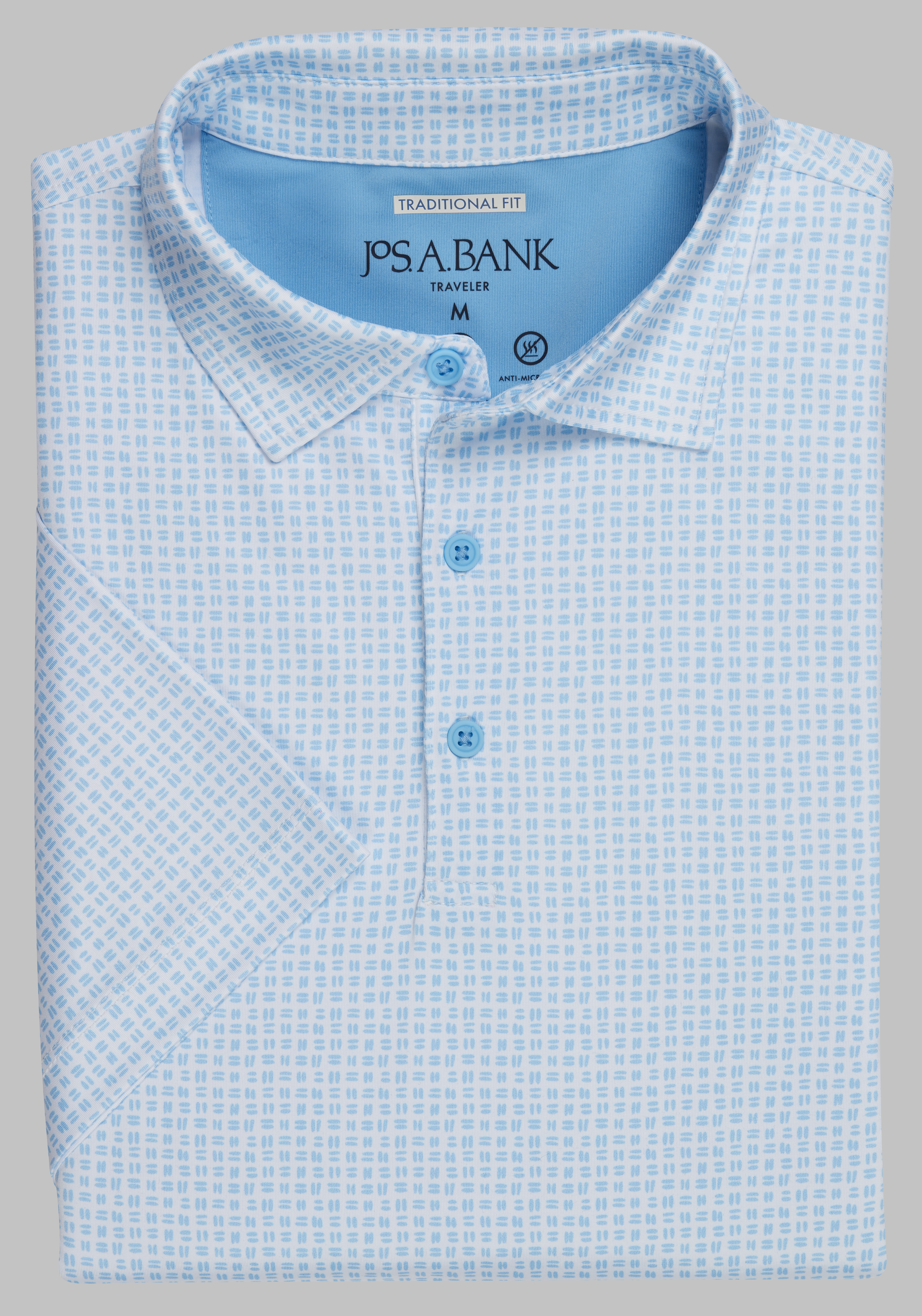 Men's New!, Traveler Collection Traditional Fit Performance Polo - Jos A Bank