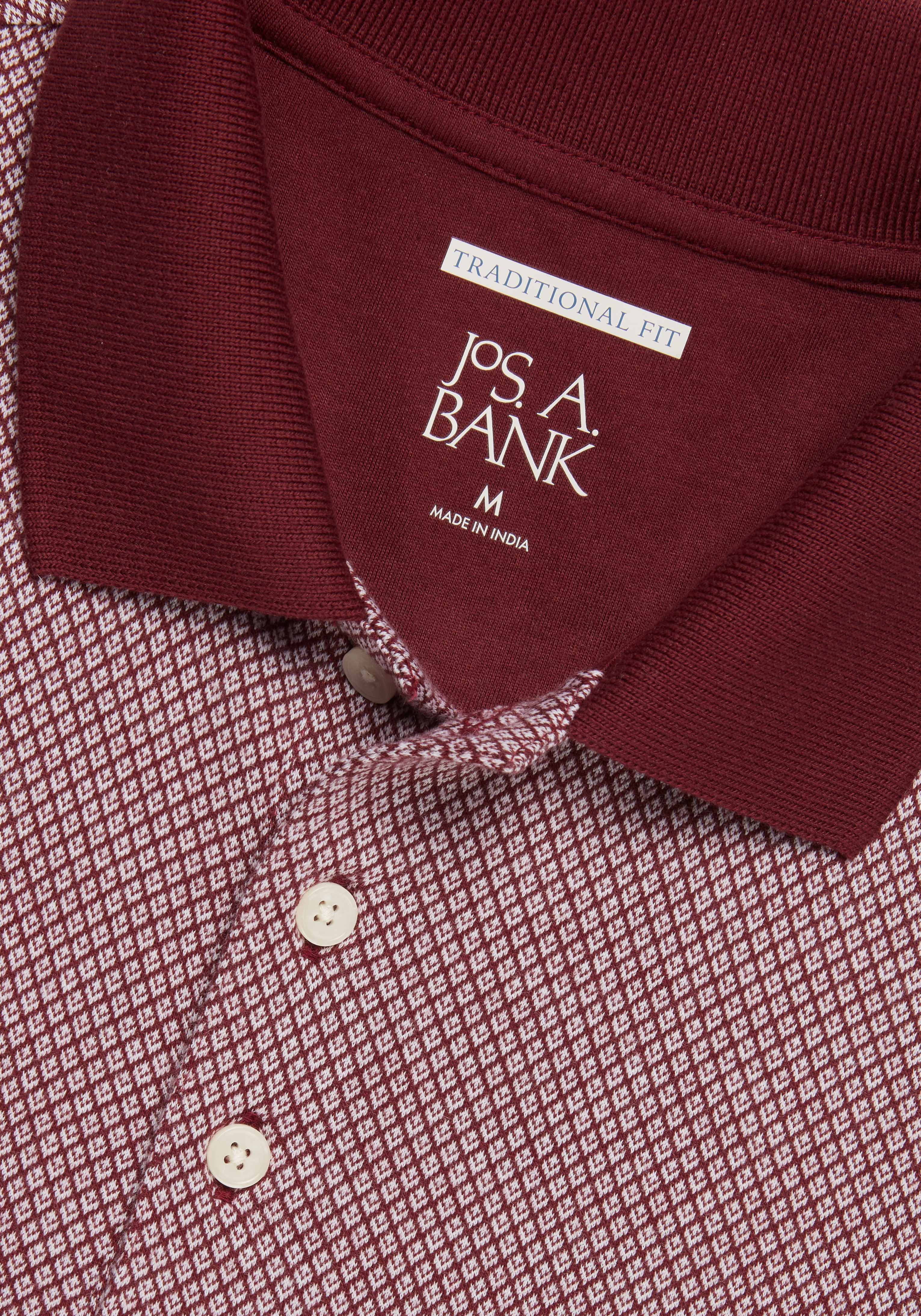 Jos. A. Bank Traditional Fit Comfort Stretch Jacquard Polo CLEARANCE