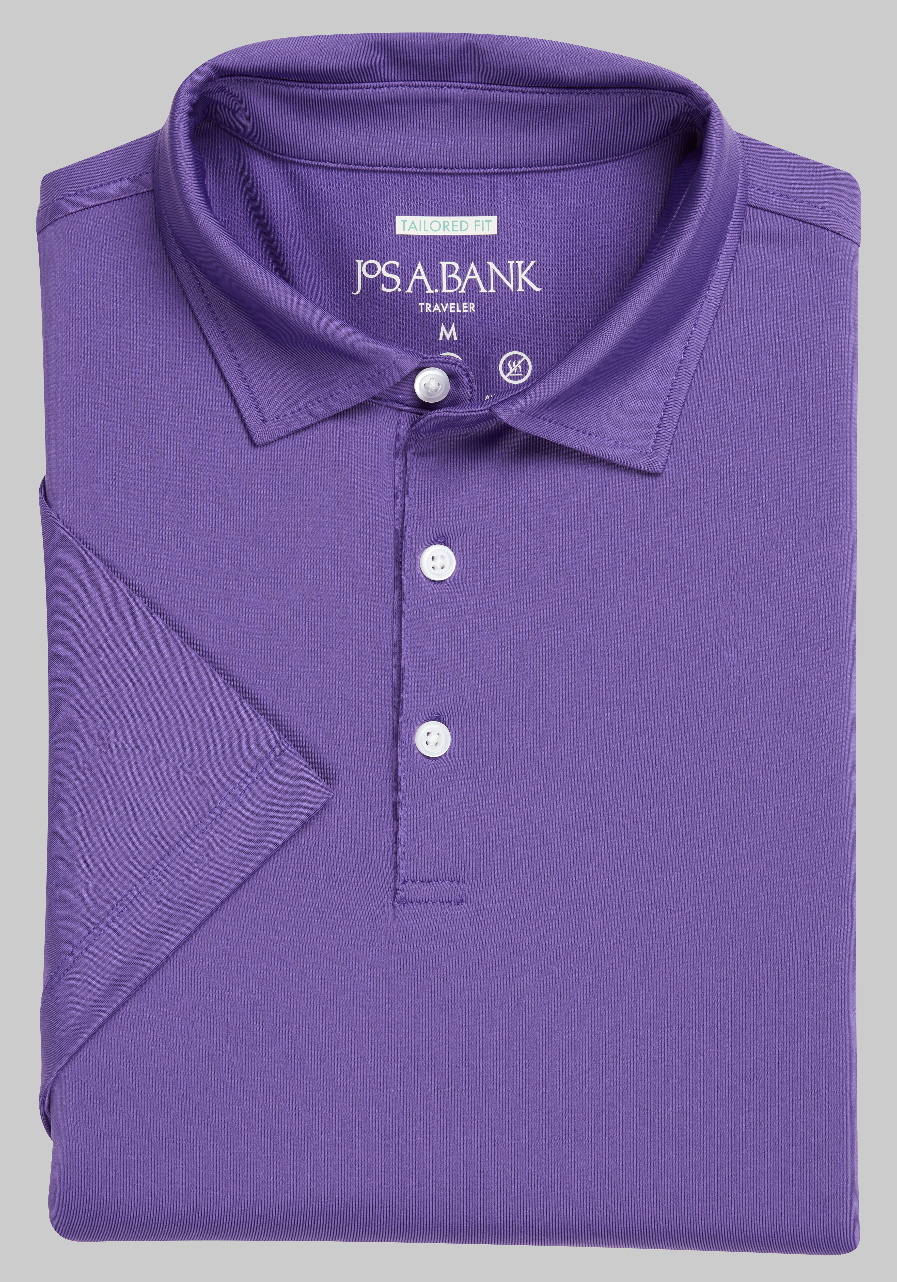 Men's Casual Tops, Traveler Collection Tailored Fit Performance Polo - Jos A Bank