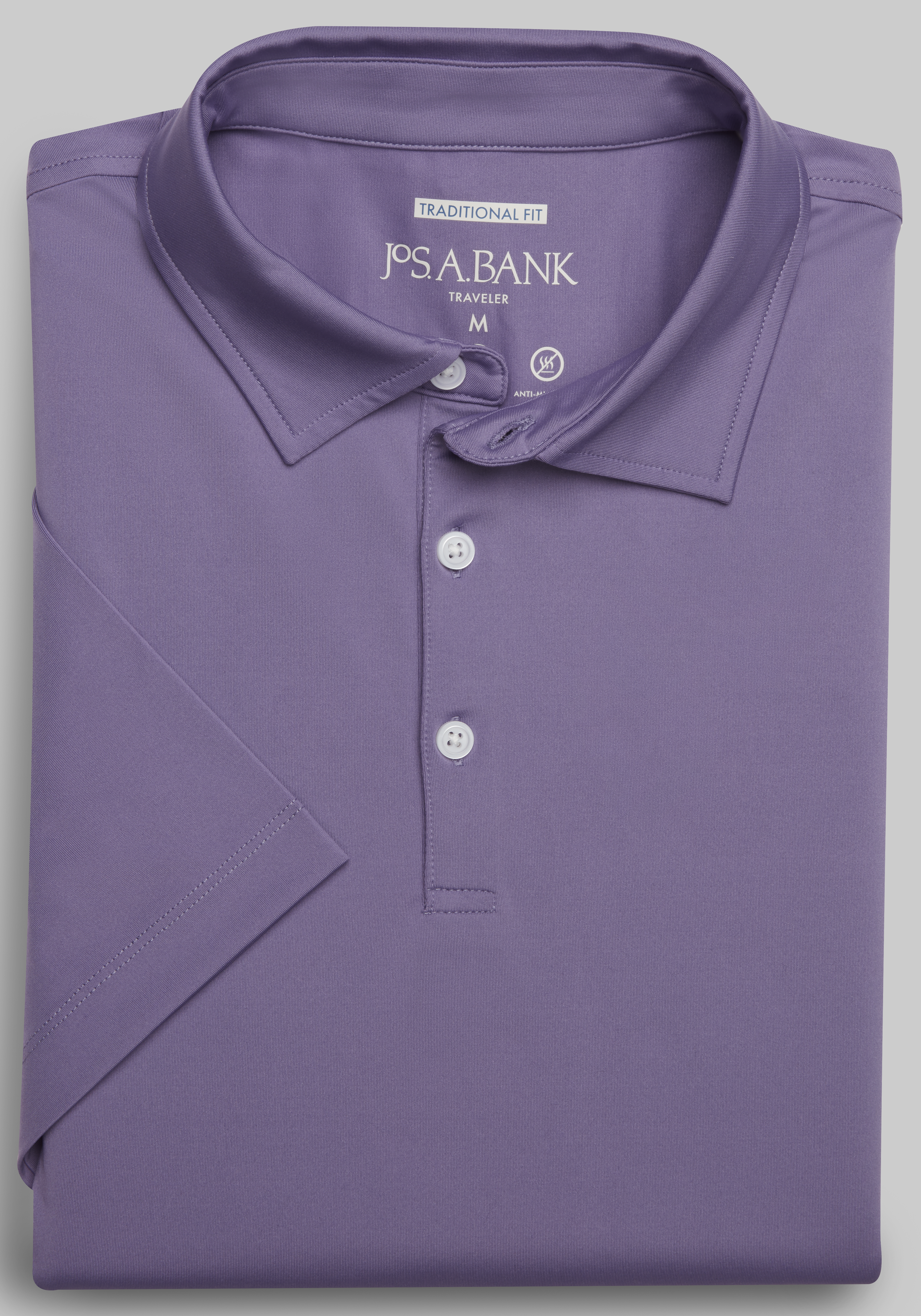 Men's Casual Tops, Traveler Collection Traditional Fit Performance Polo - Jos A Bank