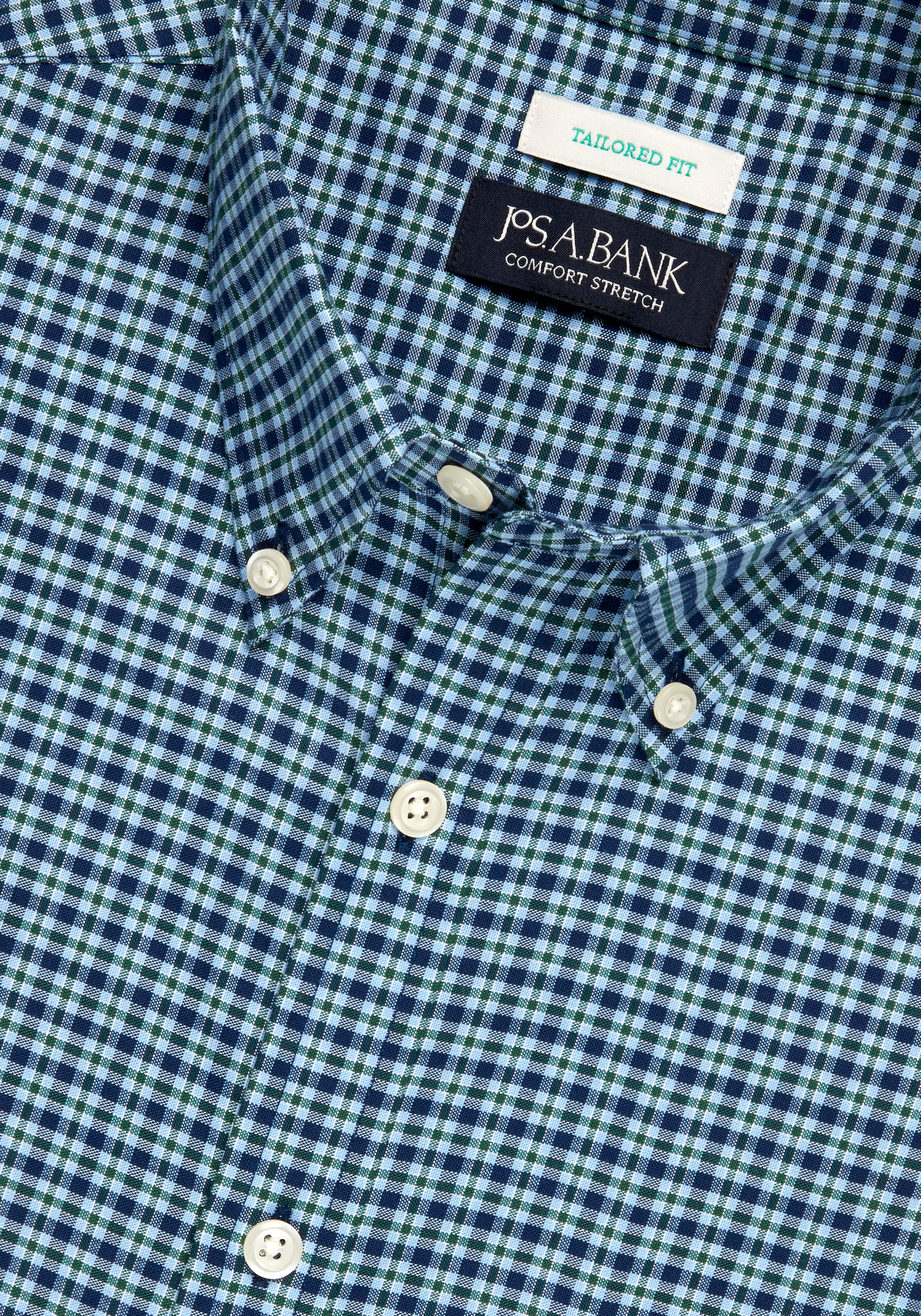 Jos. A. Bank Tailored Fit Small Classic Check Sportshirt -Big & Tall CLEARANCE