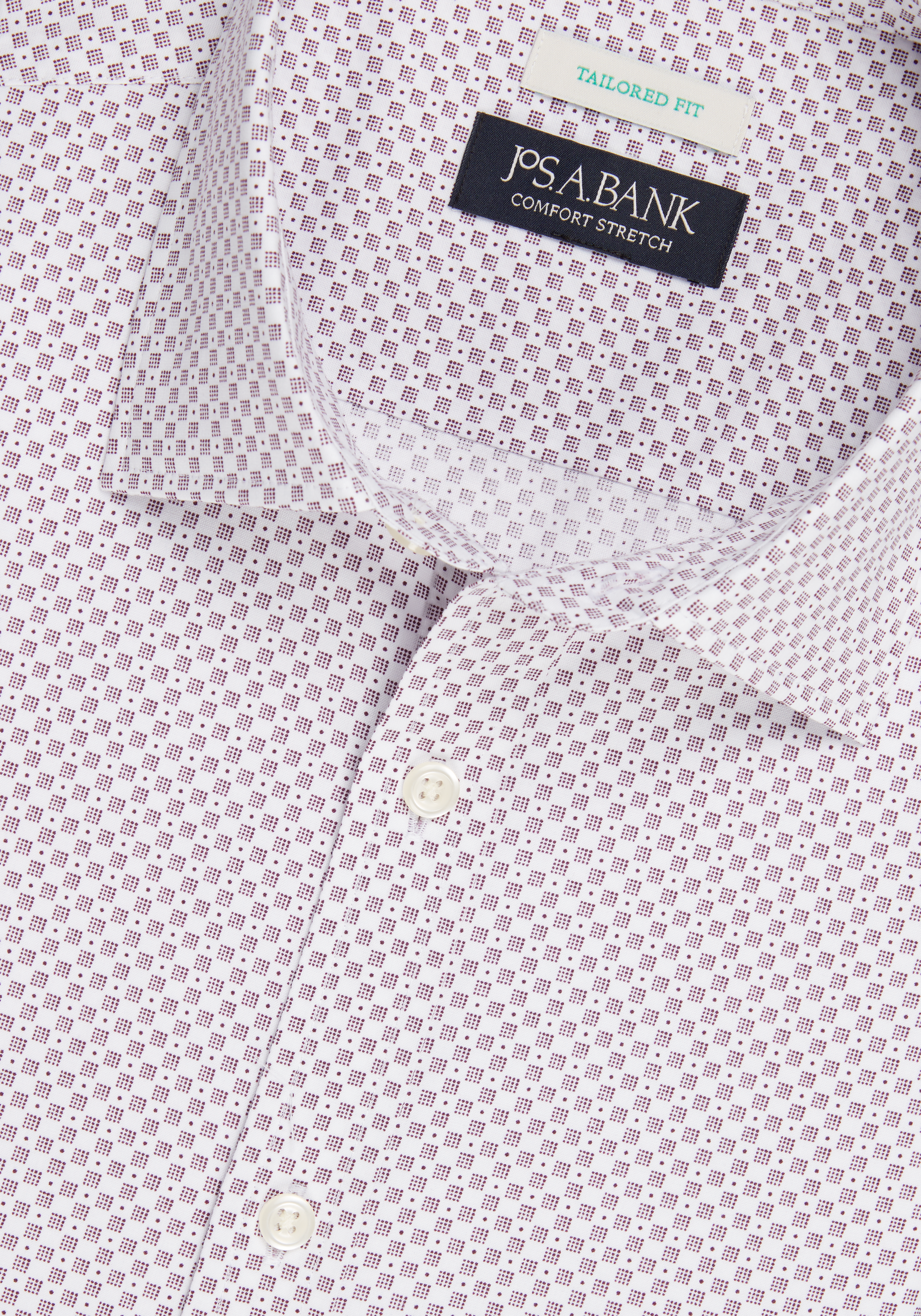 Jos. A. Bank Tailored Fit Boxed Dots Sportshirt - Big & Tall CLEARANCE