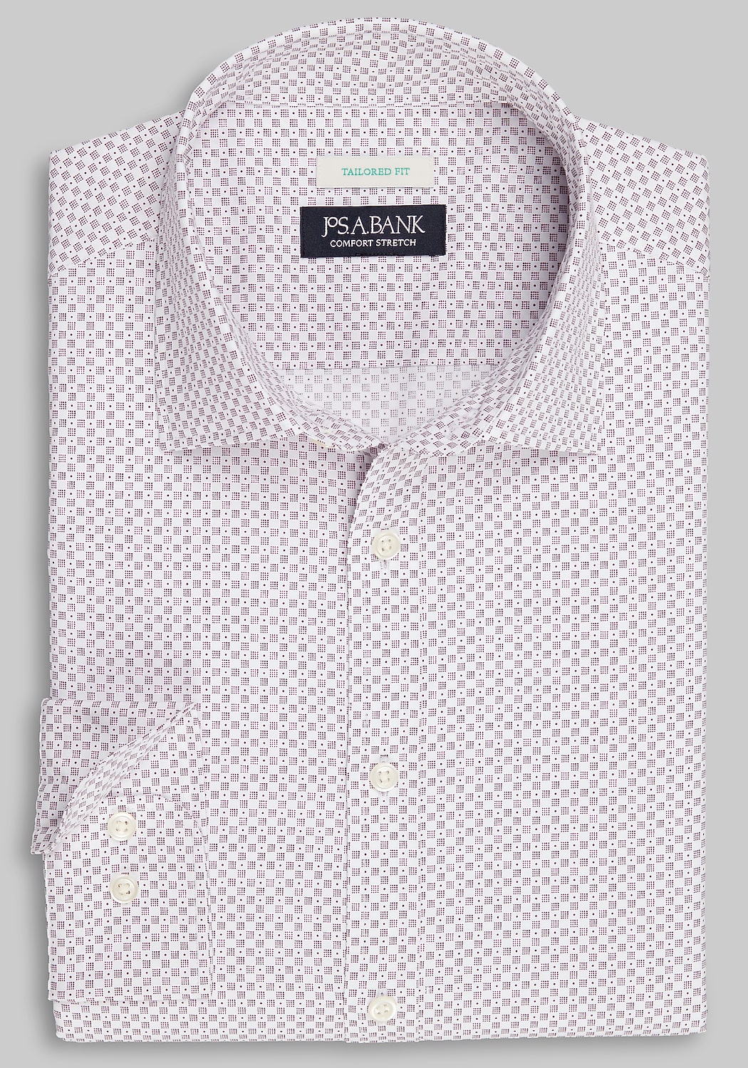 Jos. A. Bank Tailored Fit Boxed Dots Sportshirt - Big & Tall