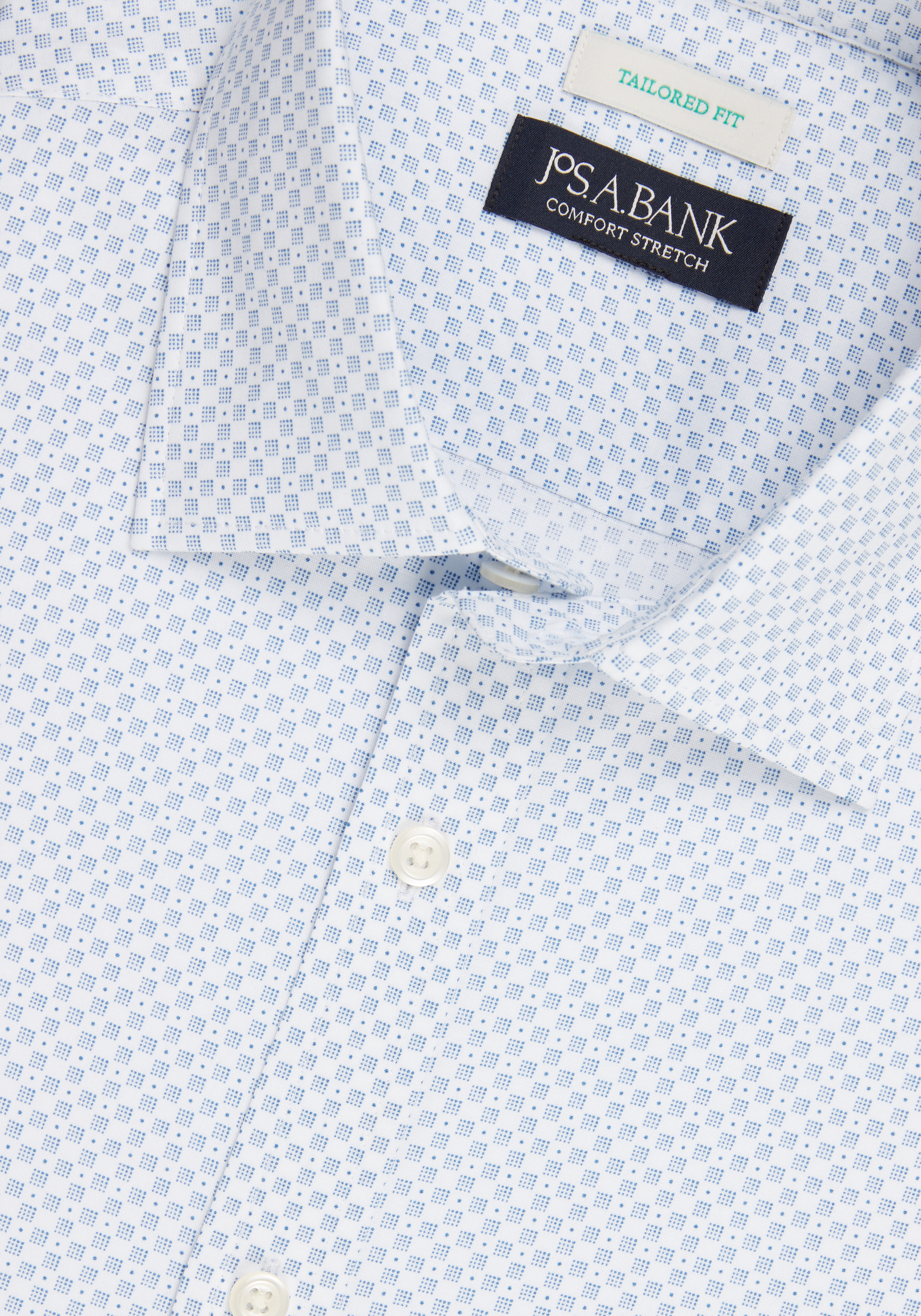 Jos. A. Bank Tailored Fit Boxed Dots Sportshirt CLEARANCE