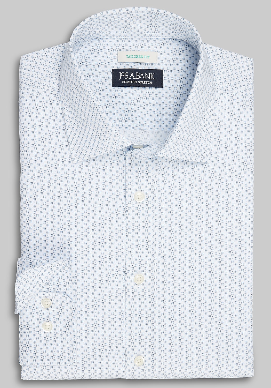 Jos. A. Bank Tailored Fit Boxed Dots Sportshirt