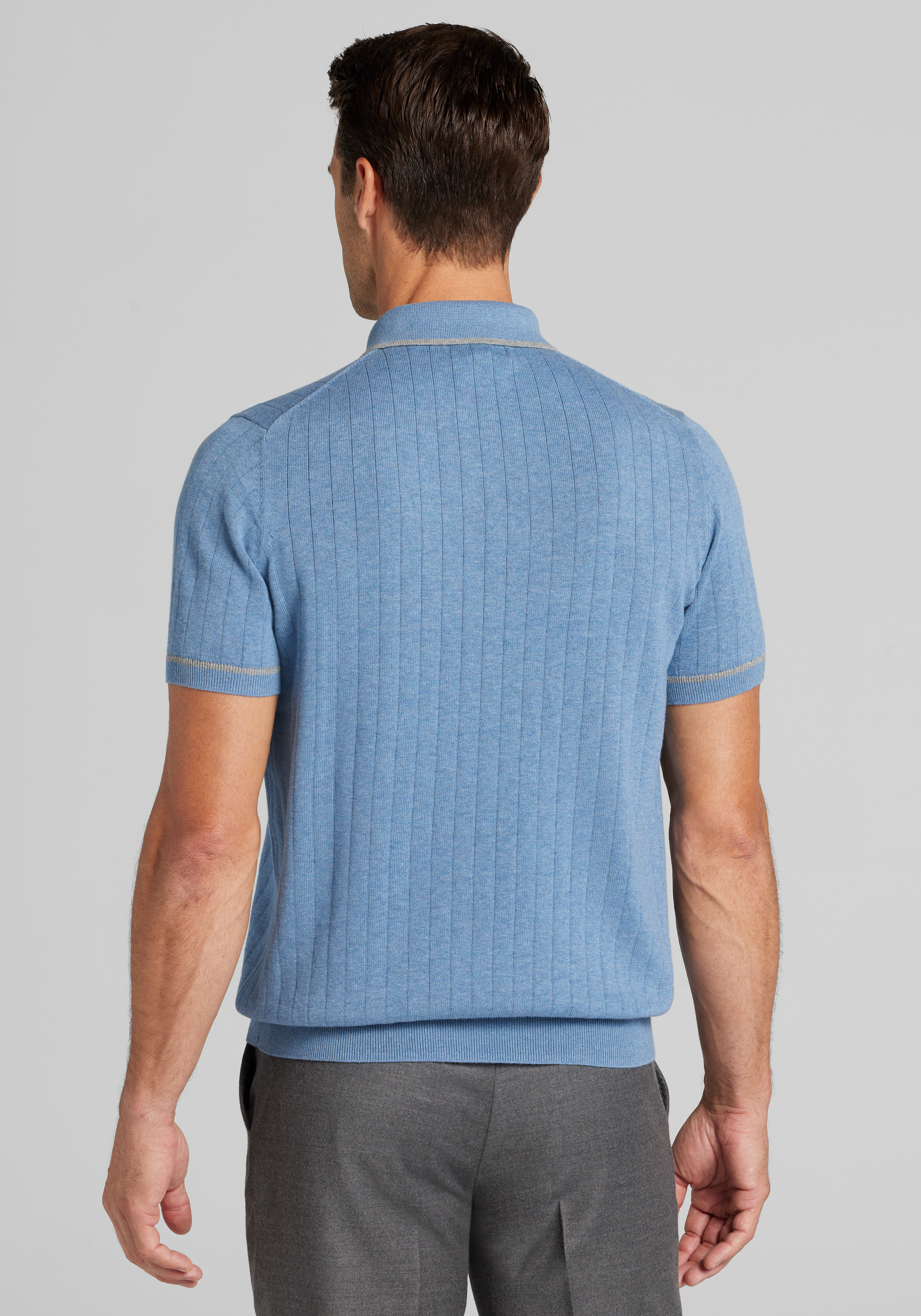 Jos. A. Bank Tailored Fit Drop Needle Polo - Big & Tall CLEARANCE