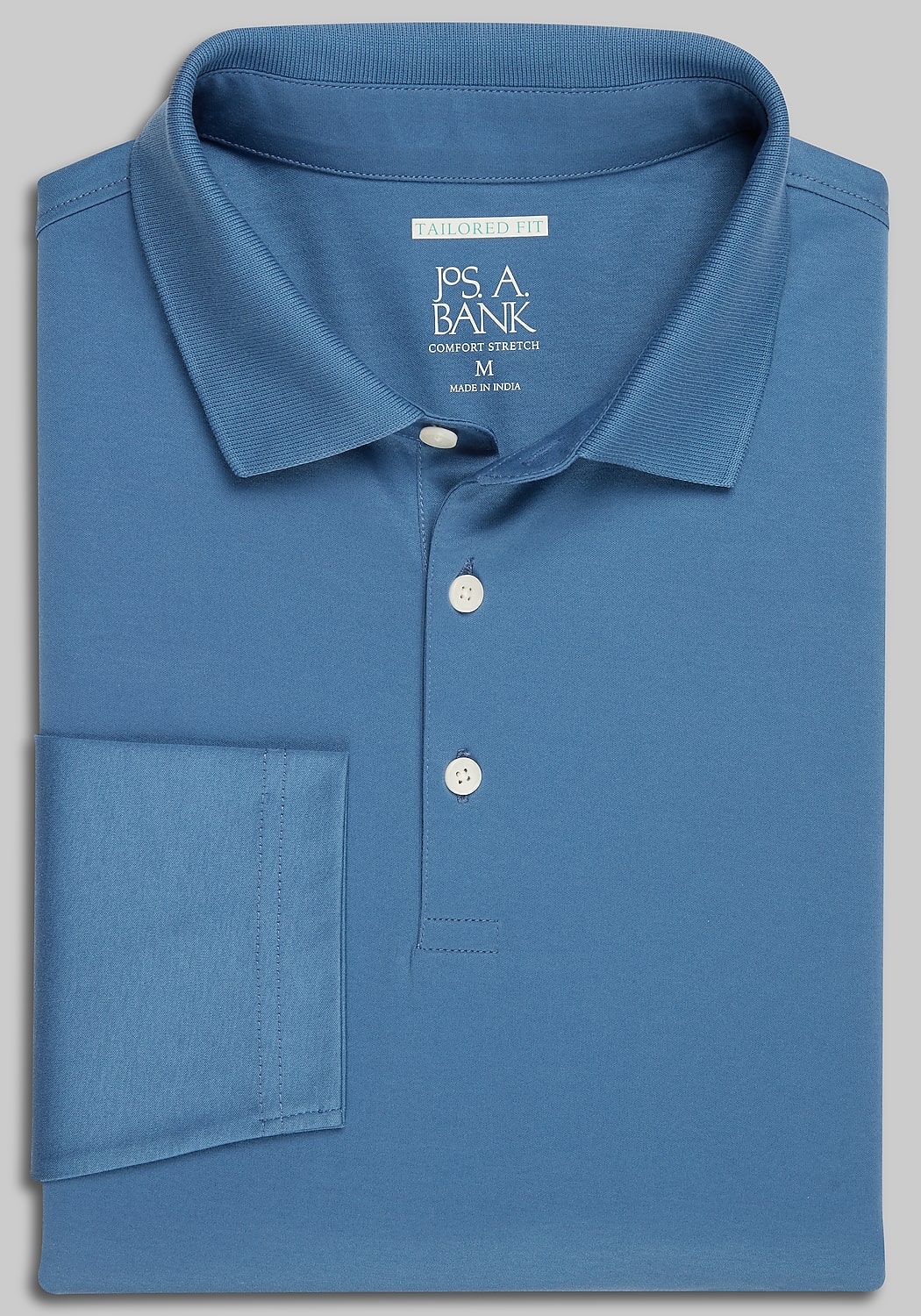 Jos. A. Bank Tailored Fit Interlock Long Sleeve Polo CLEARANCE