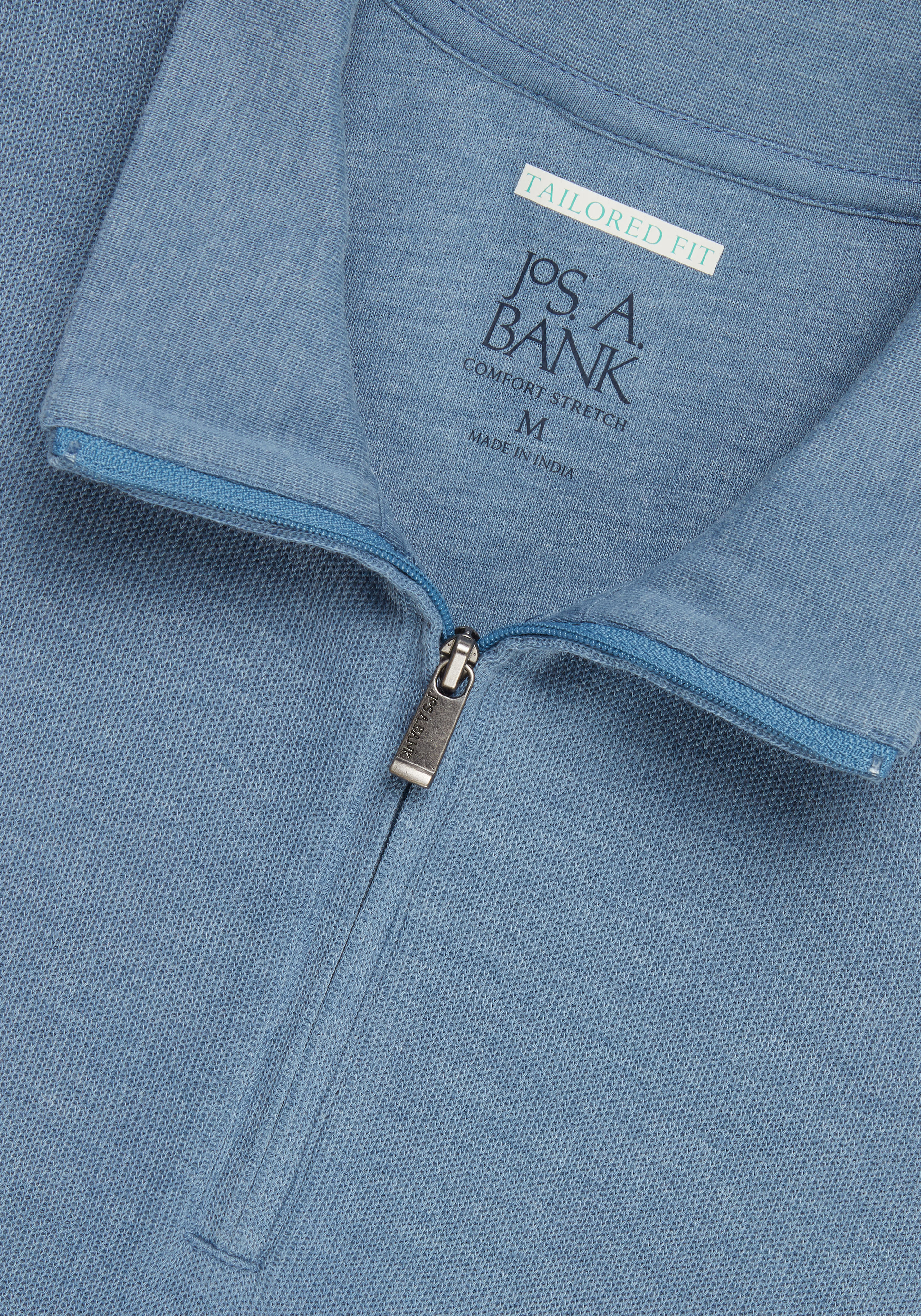 Jos A Bank Comfort Stretch Tailored Fit French Rib 1/4 Zip Pullover - Big & Tall CLEARANCE