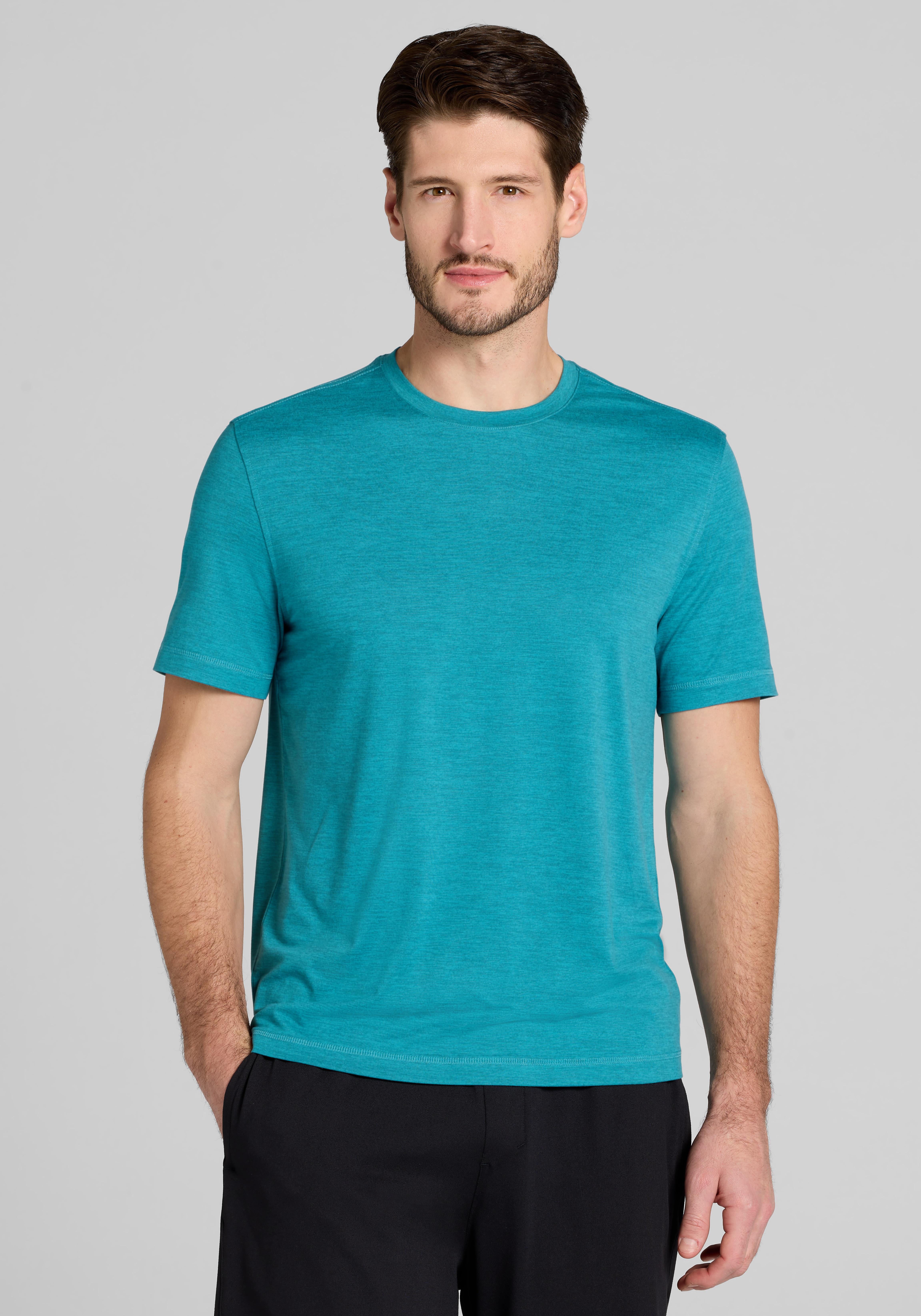 Men's CLEARANCE, Traveler&reg; COOL<i>MOTION</i> Tailored Fit Crew Neck Tee - Big & Tall CLEARANCE - Jos A Bank