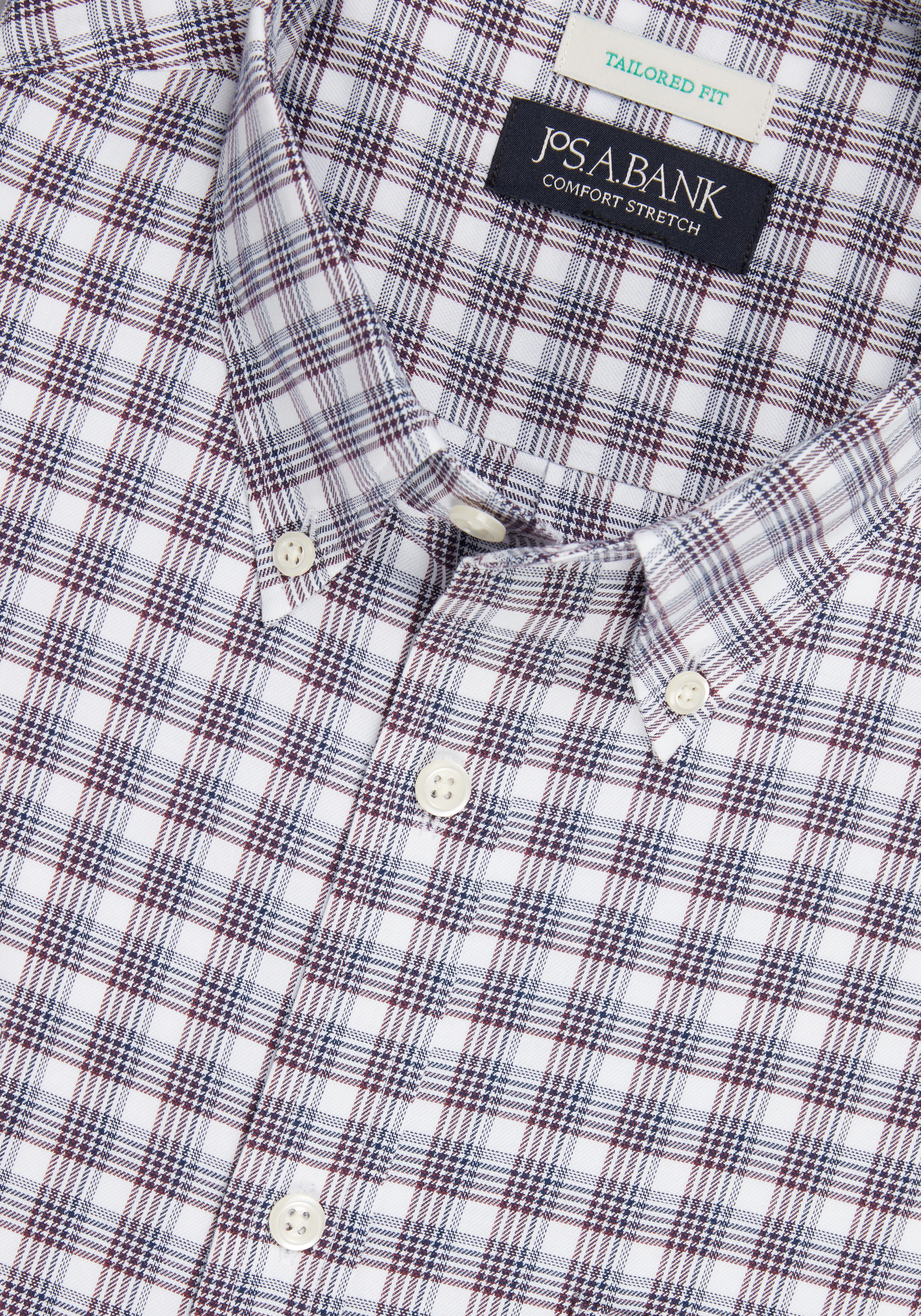 Jos. A. Bank Tailored Fit Check Long Sleeve Sportshirt - Big & Tall CLEARANCE