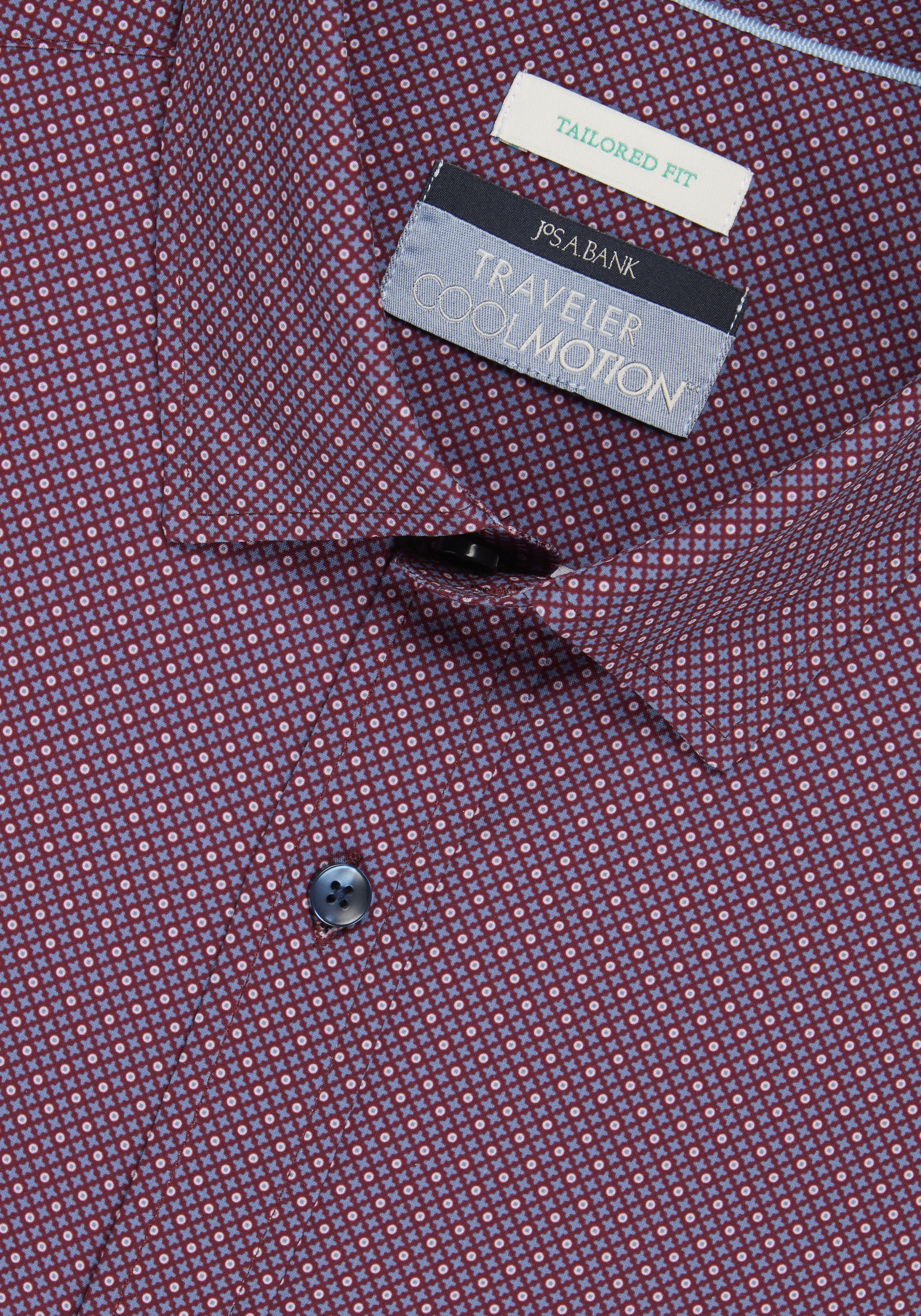 Traveler® Collection Tailored Fit Tic Tac 4-Way Stretch Sportshirt CLEARANCE