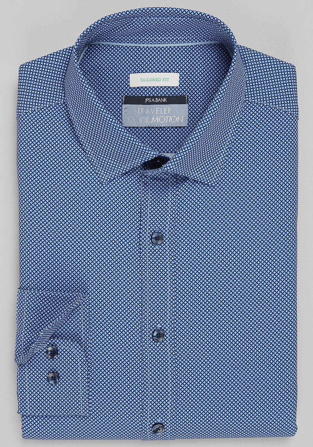 Traveler&reg; Collection Tailored Fit Tic Tac 4-Way Stretch Sportshirt