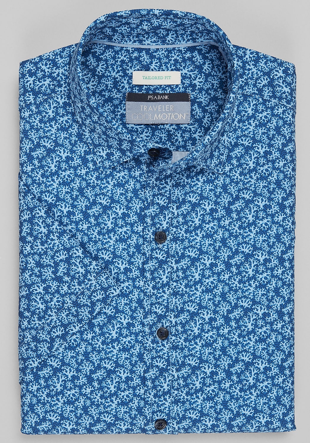 Traveler&reg; Collection Tailored Fit Coral Reef 4-Way Stretch Short Sleeve Sportshirt