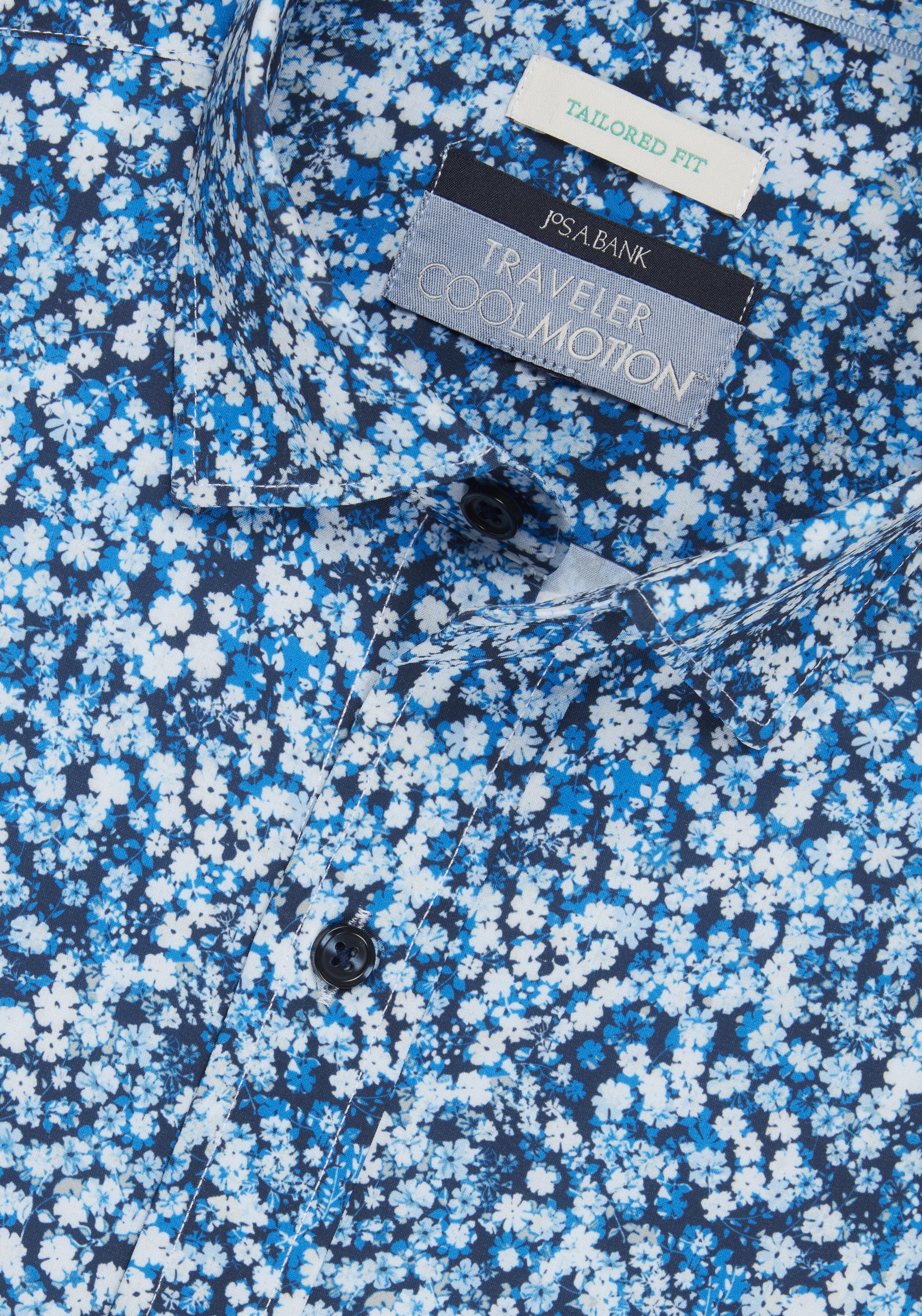 Traveler® Collection Tailored Fit Liberty Floral 4-Way Stretch Short Sleeve Button Up Shirt CLEARANCE