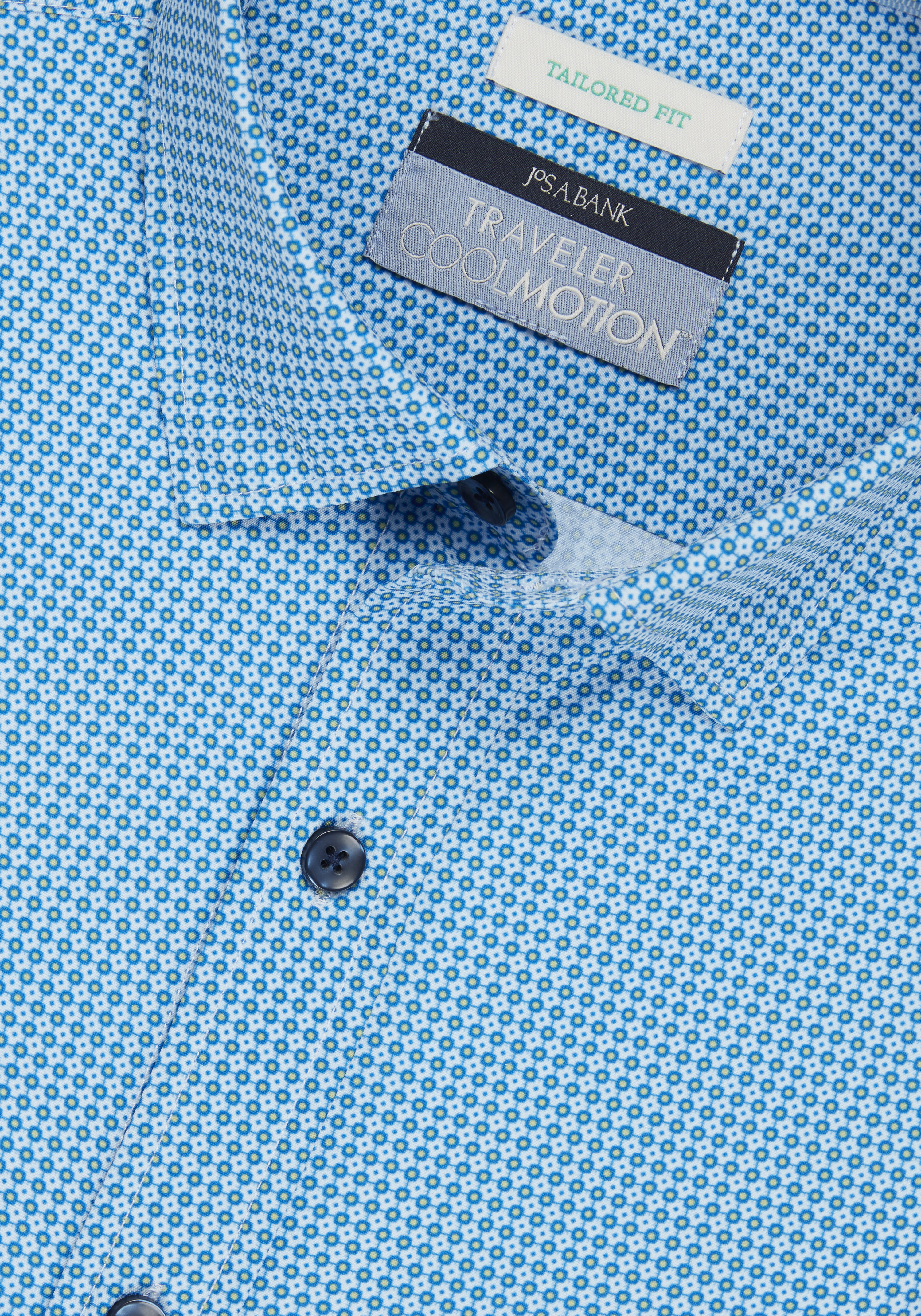 Traveler® Collection Tailored Fit Square Grid 4-Way Stretch Sportshirt - Big & Tall CLEARANCE