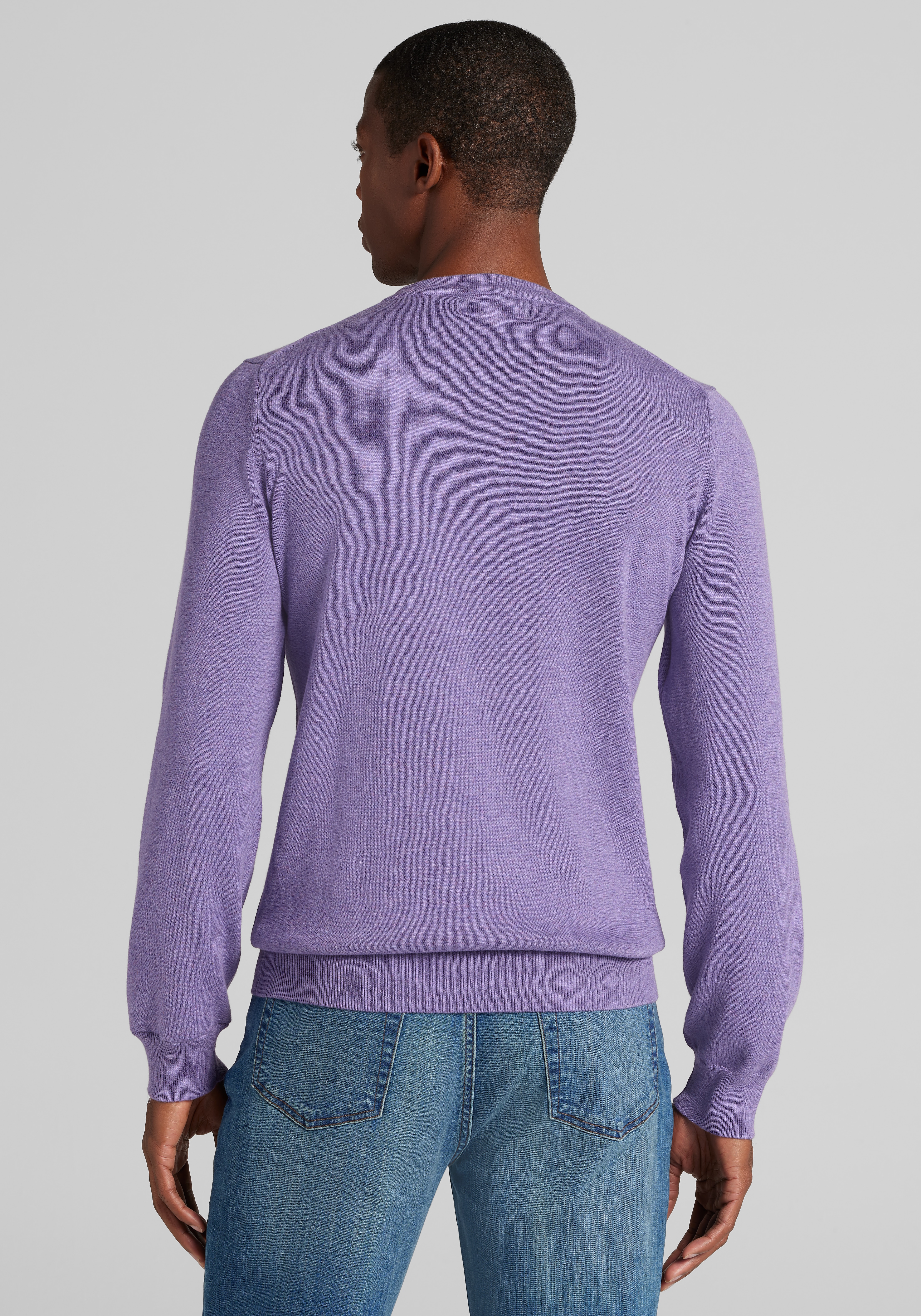 Jos. A. Bank Tailored Fit Pima Cotton V-Neck Sweater - Big & Tall CLEARANCE