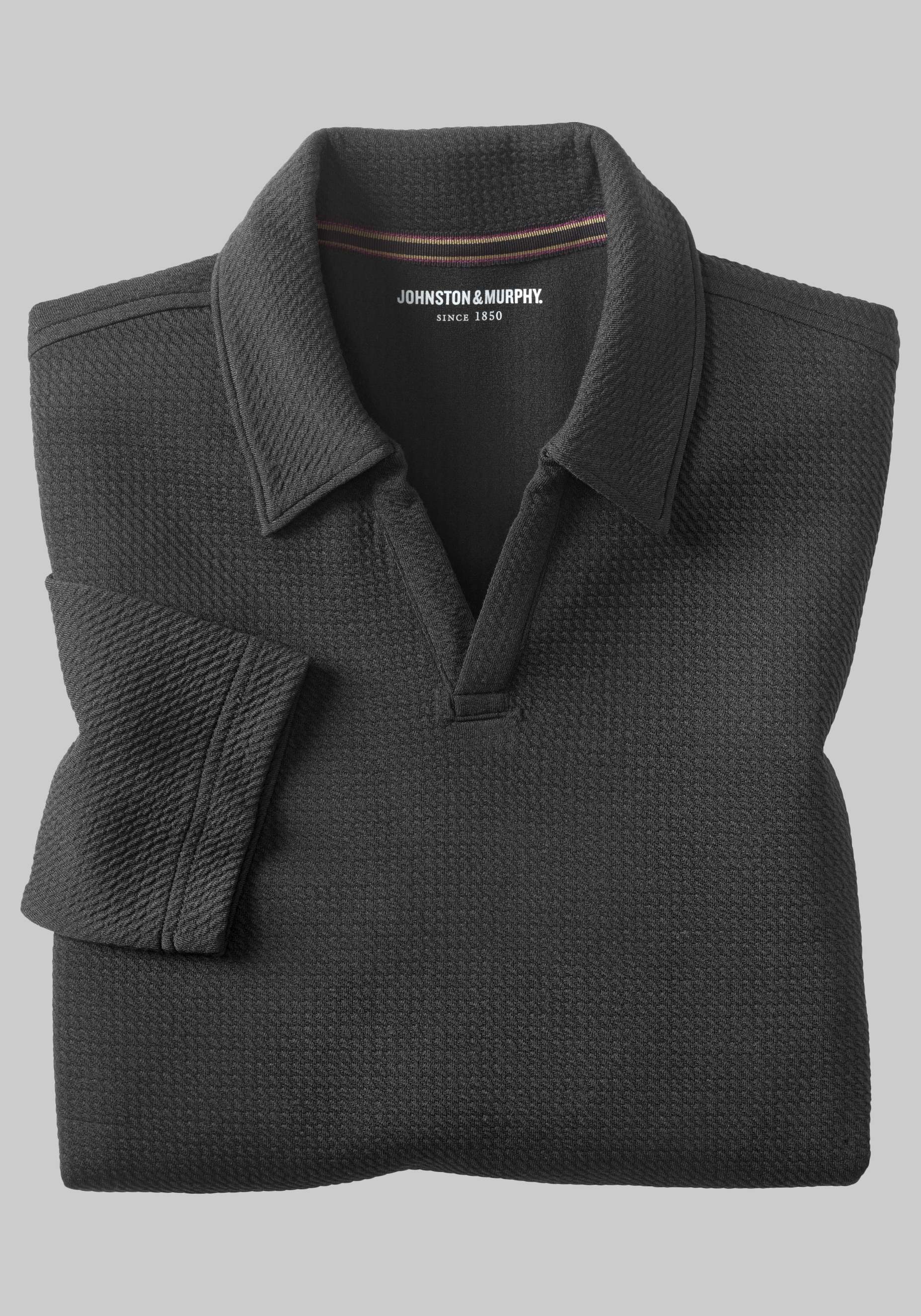 Men's Shoes, Johnston & Murphy Sedona Long-Sleeve V-Neck Polo - Jos A Bank