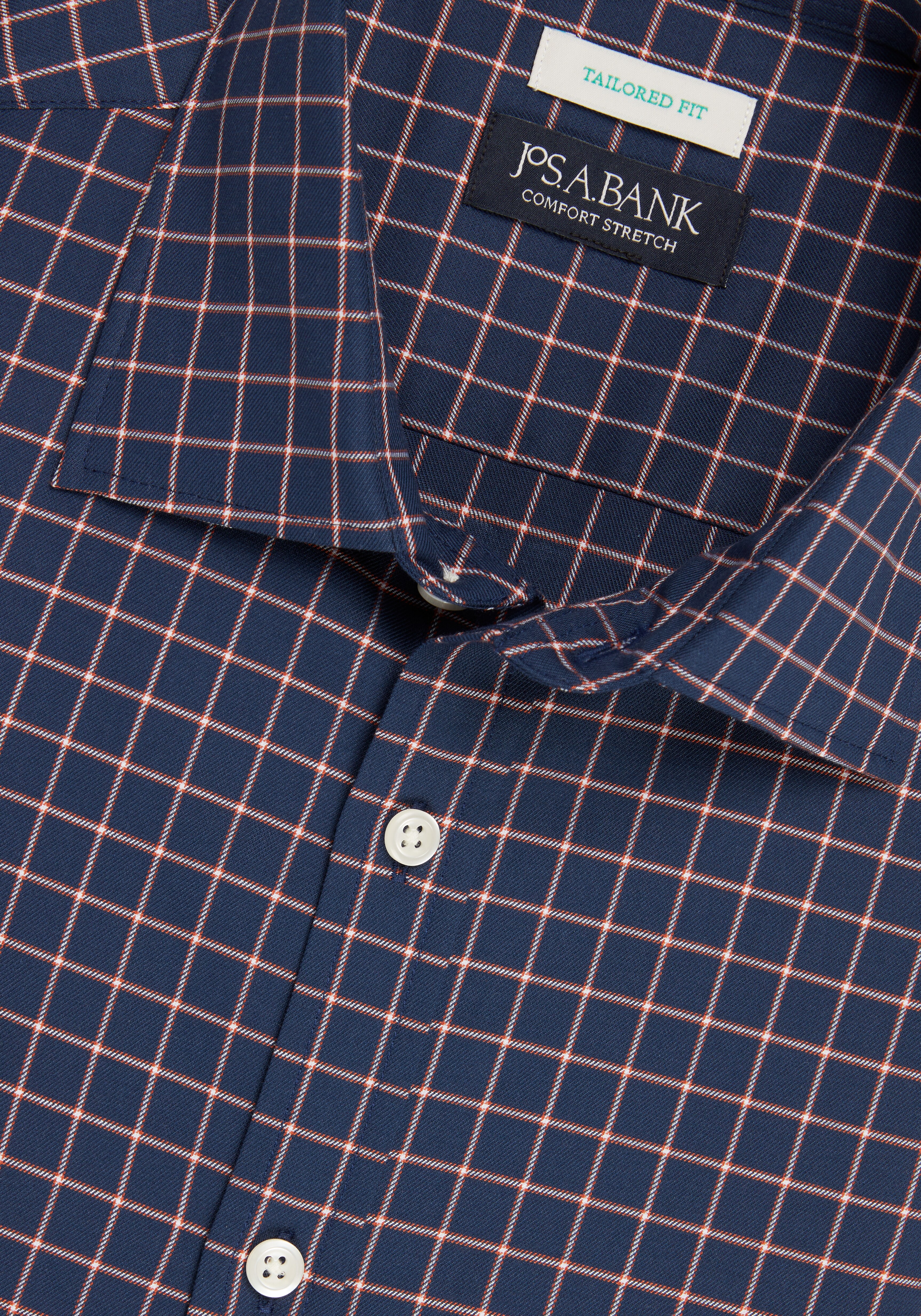 Jos. A. Bank Tailored Fit Boxed Plaid Sportshirt - Big & Tall CLEARANCE