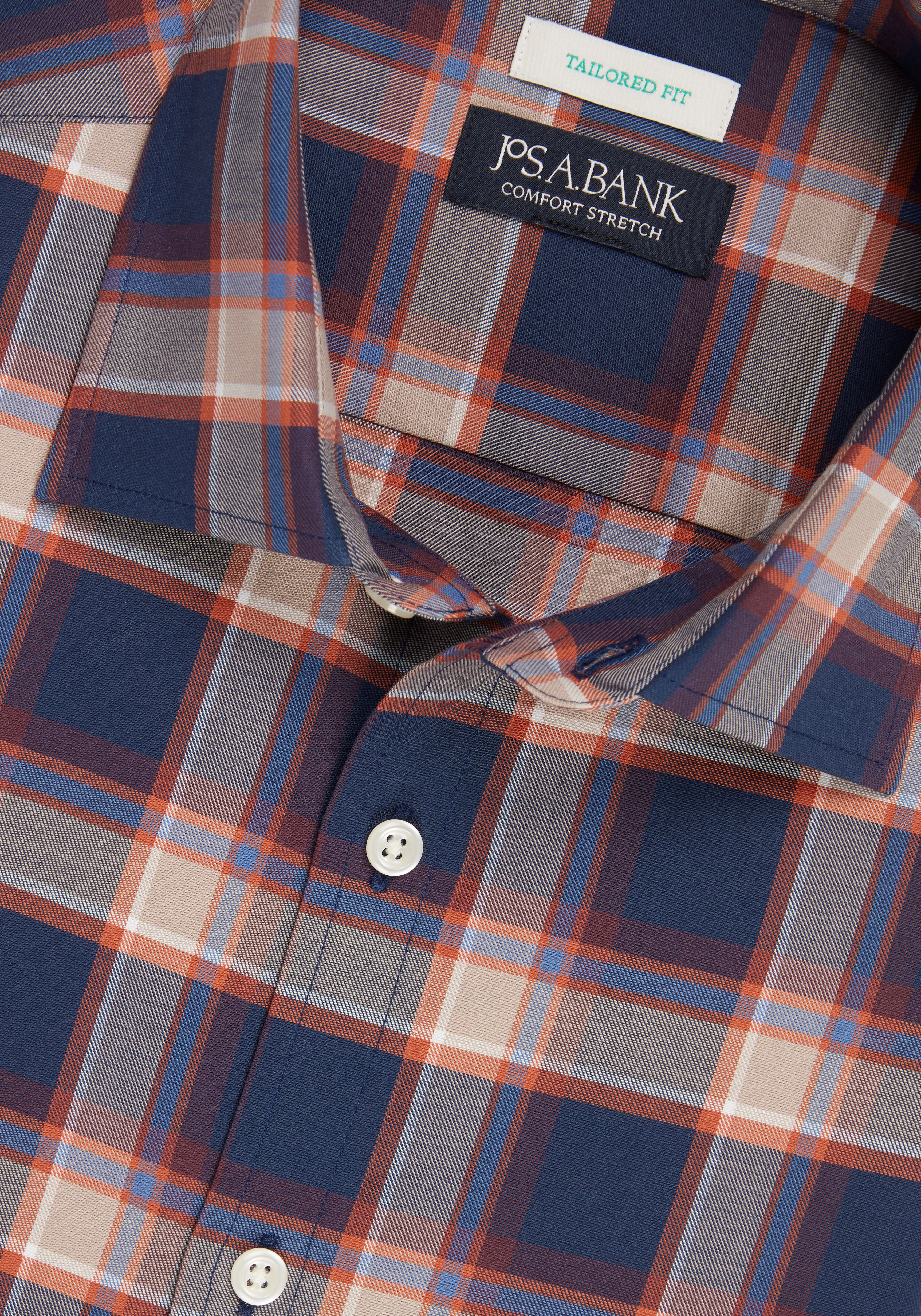 Jos. A. Bank Tailored Fit Plaid Sportshirt CLEARANCE