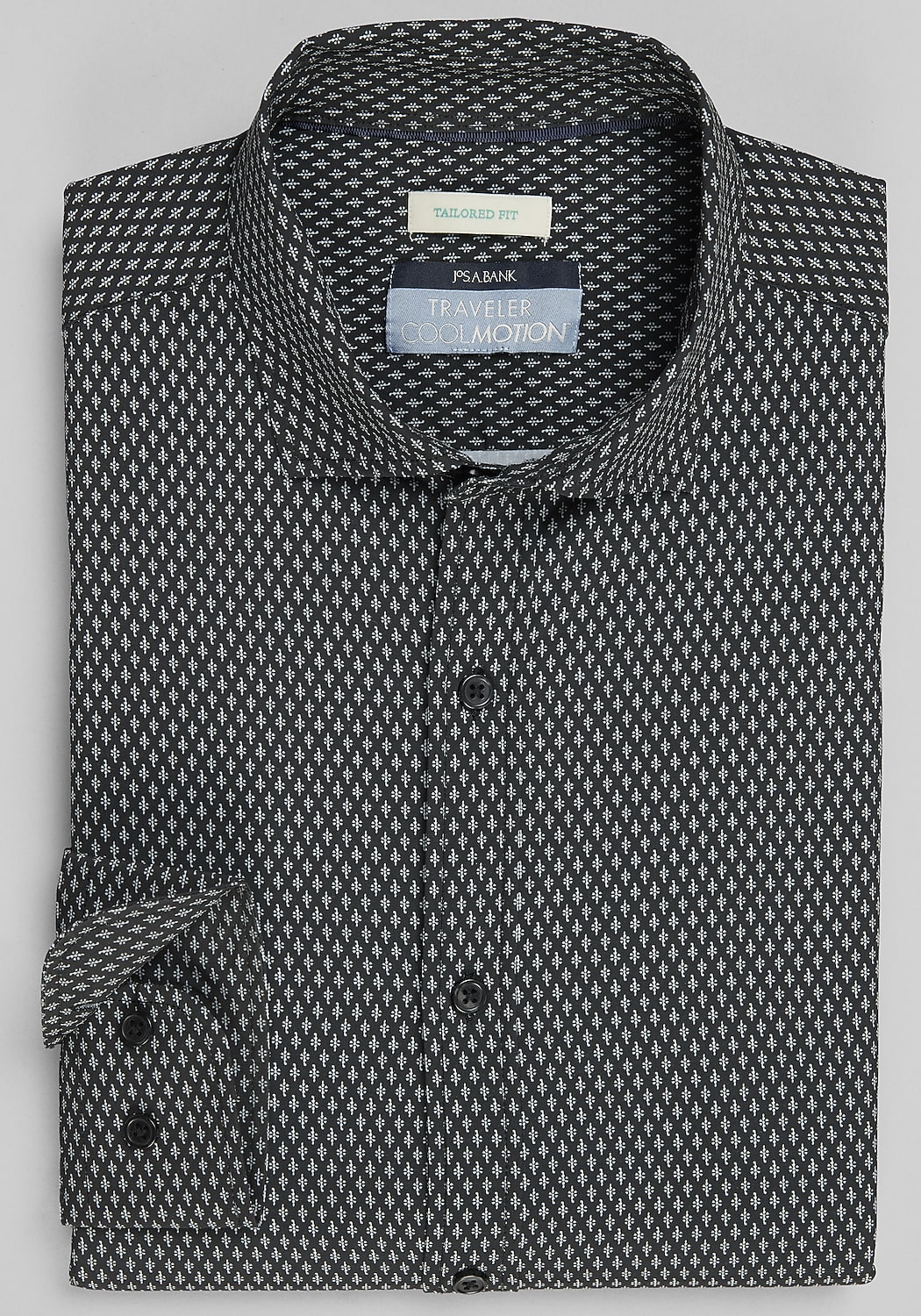 Traveler Collection Tailored Fit Micro Grape 4-Way Stretch Sportshirt - Big & Tall