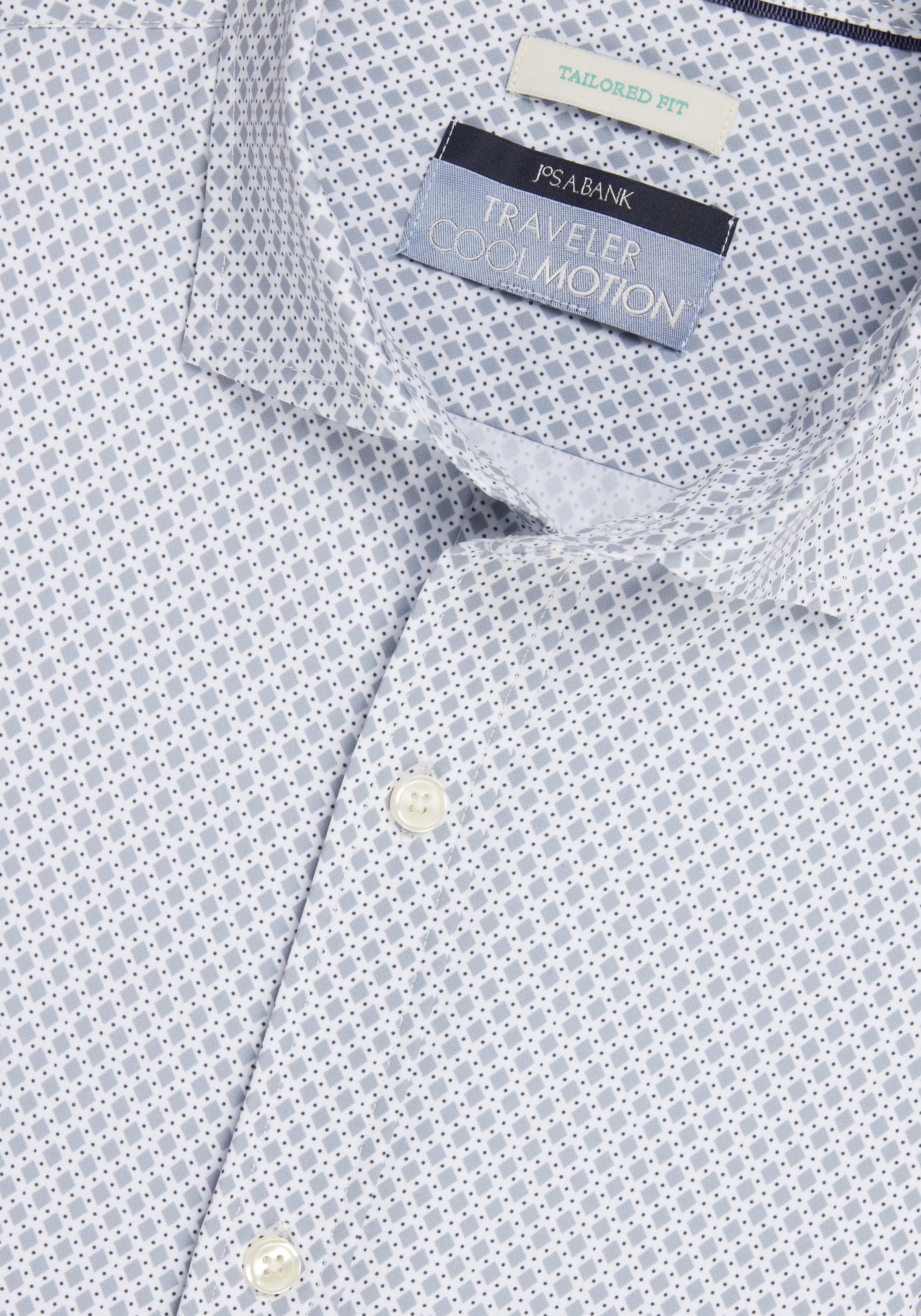 Traveler® Collection Tailored Fit Diamond 4-Way Stretch Sportshirt - Big & Tall CLEARANCE