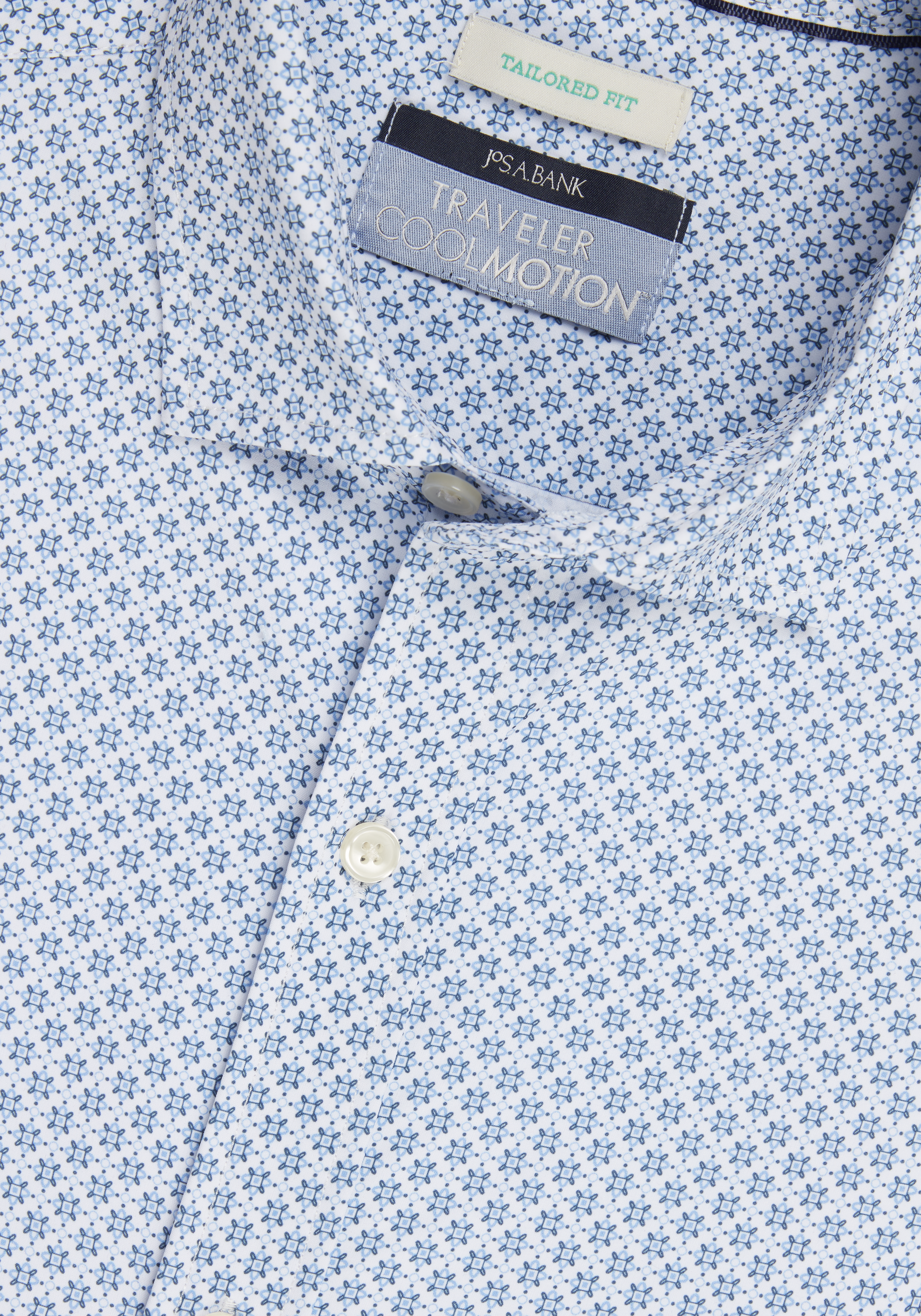 Traveler® Collection Tailored Fit Burst Print 4-Way Stretch Sportshirt CLEARANCE